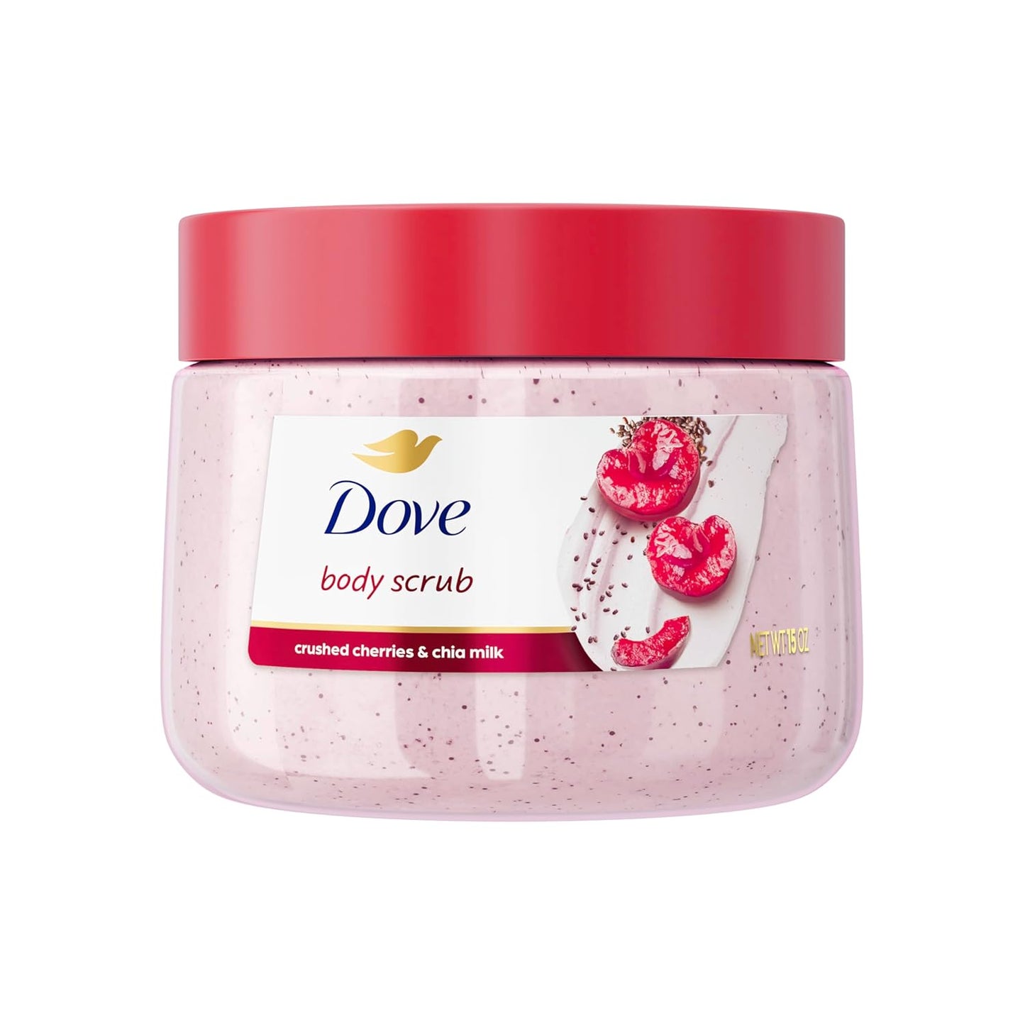 Dove Himalayan Salt & Rose Oil Body Scrub Exfoliates and Deeply Nourishes for Smooth, Radiant Skin 15 Oz