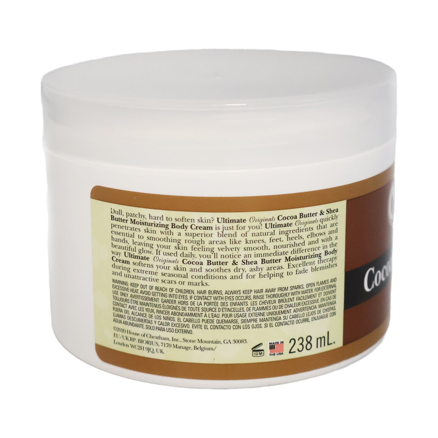 Africa'S Best Ultimate Originals Cocoa Shea Butter Body Cream, 8 Oz., Pack of 6