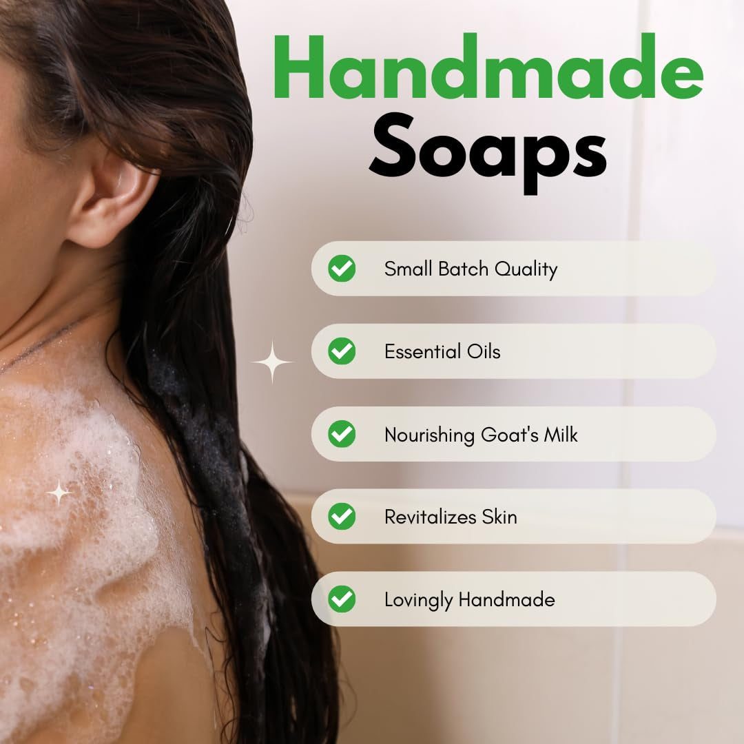 Bentonite Clay Detoxifying Soap, Soap Bar, Body Soap Bars Moisturizing, Bentonite Clay Powder, Essential Oil Soap, Goat Milk Soap, 4 Oz. Bar (2 Pack)