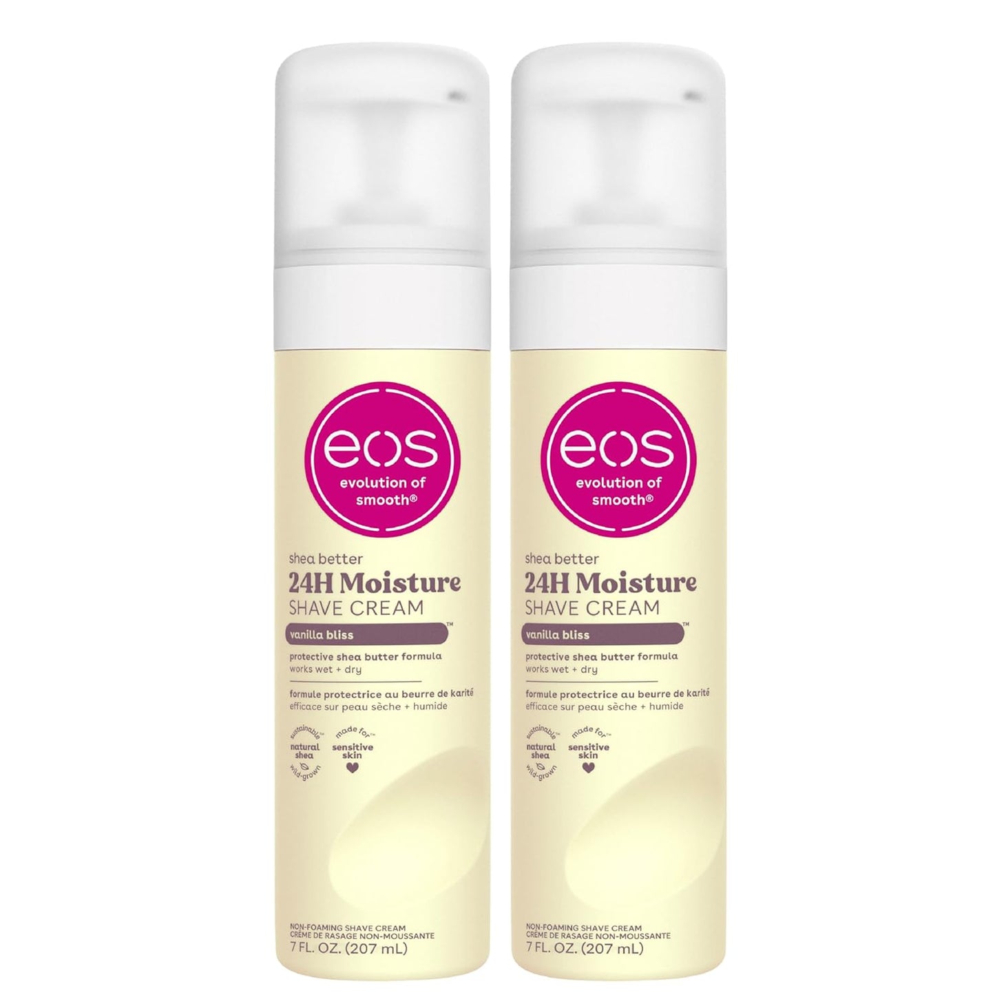 Shea Better Shave Cream- Pink Citrus, Shea Butter Skincare, Shaving Cream for Women, 7 Fl Oz, 2-Pack