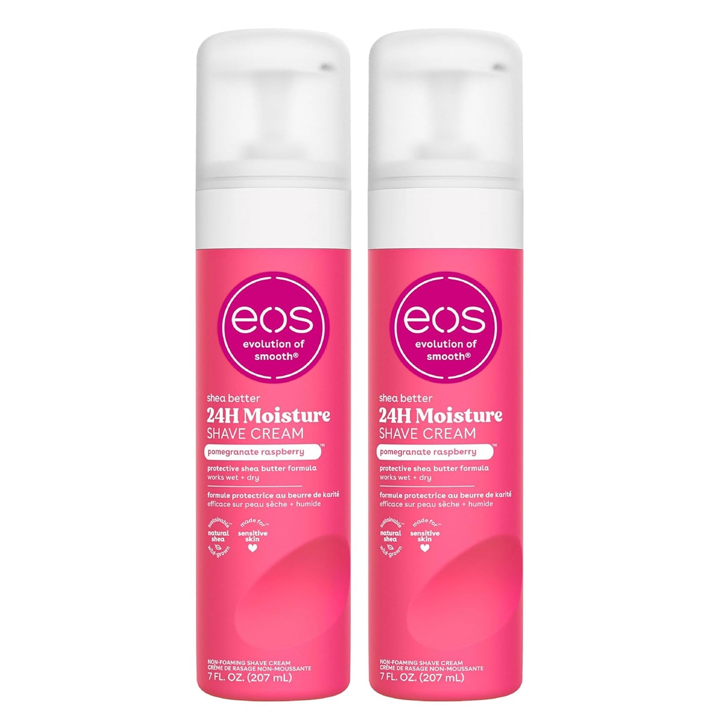Shea Better Shave Cream- Pink Citrus, Shea Butter Skincare, Shaving Cream for Women, 7 Fl Oz, 2-Pack