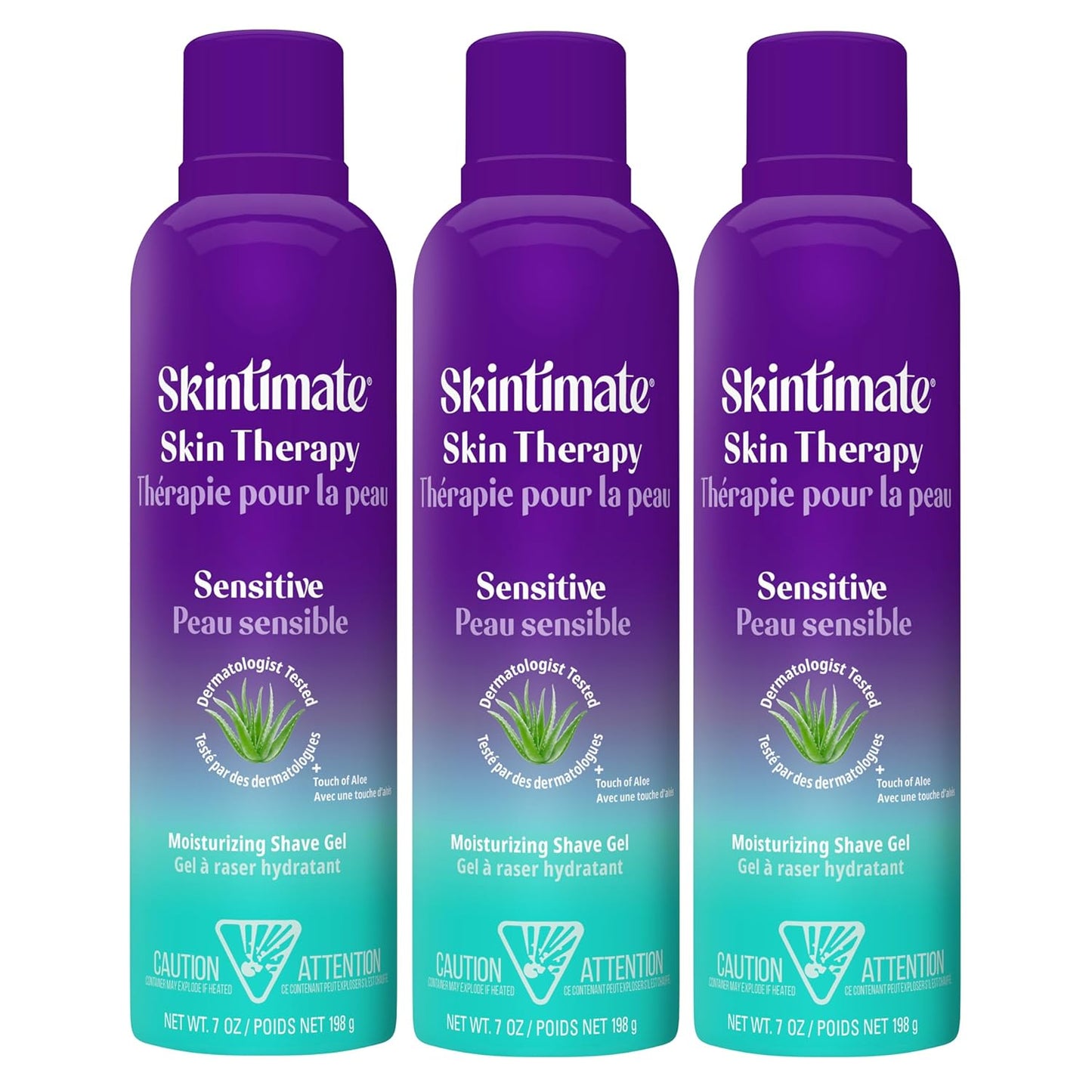 Skin Therapy Dry Skin Shave Gel for Women, 3 Pack |  Shaving Cream for Women, Womens Shaving Cream, Shaving Foam, Womens Shave Gel, Pack of 3, 7Oz Each
