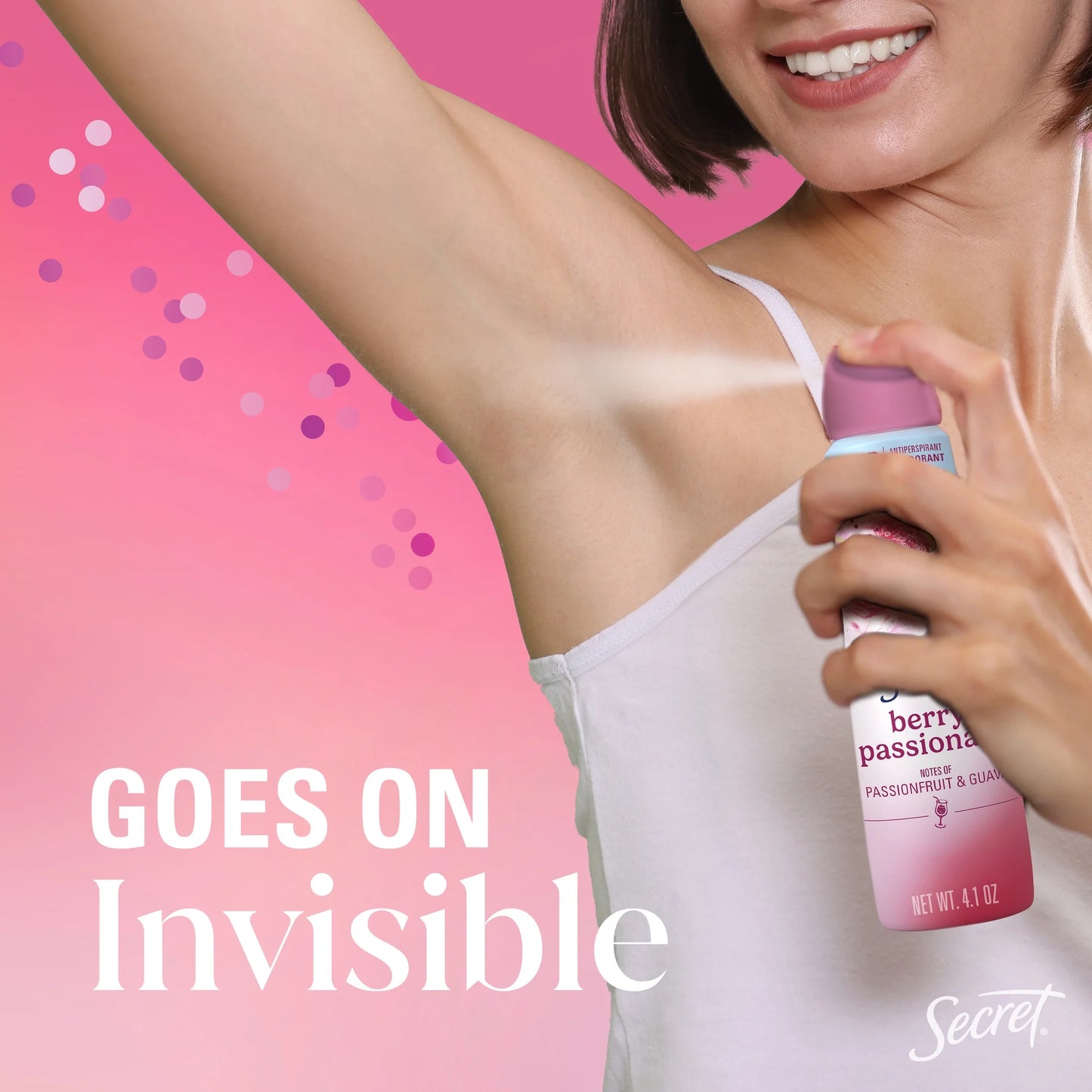 Dry Spray Antiperspirant Deodorant for Women, Berry Passionate, 4.1Oz