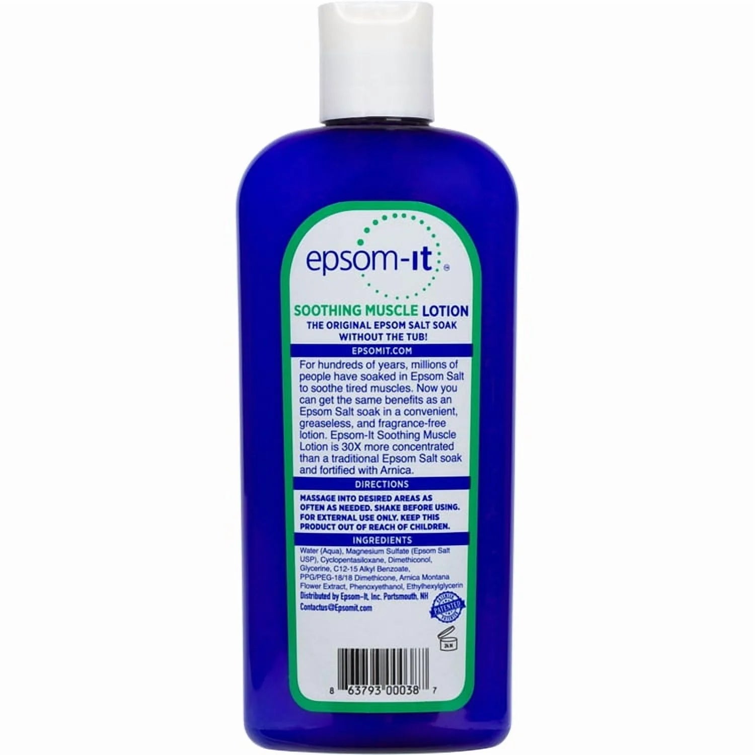 (4 Pack)  Soothing Muscle Lotion with Magnesium Sulfate and Arnica, 8 Oz