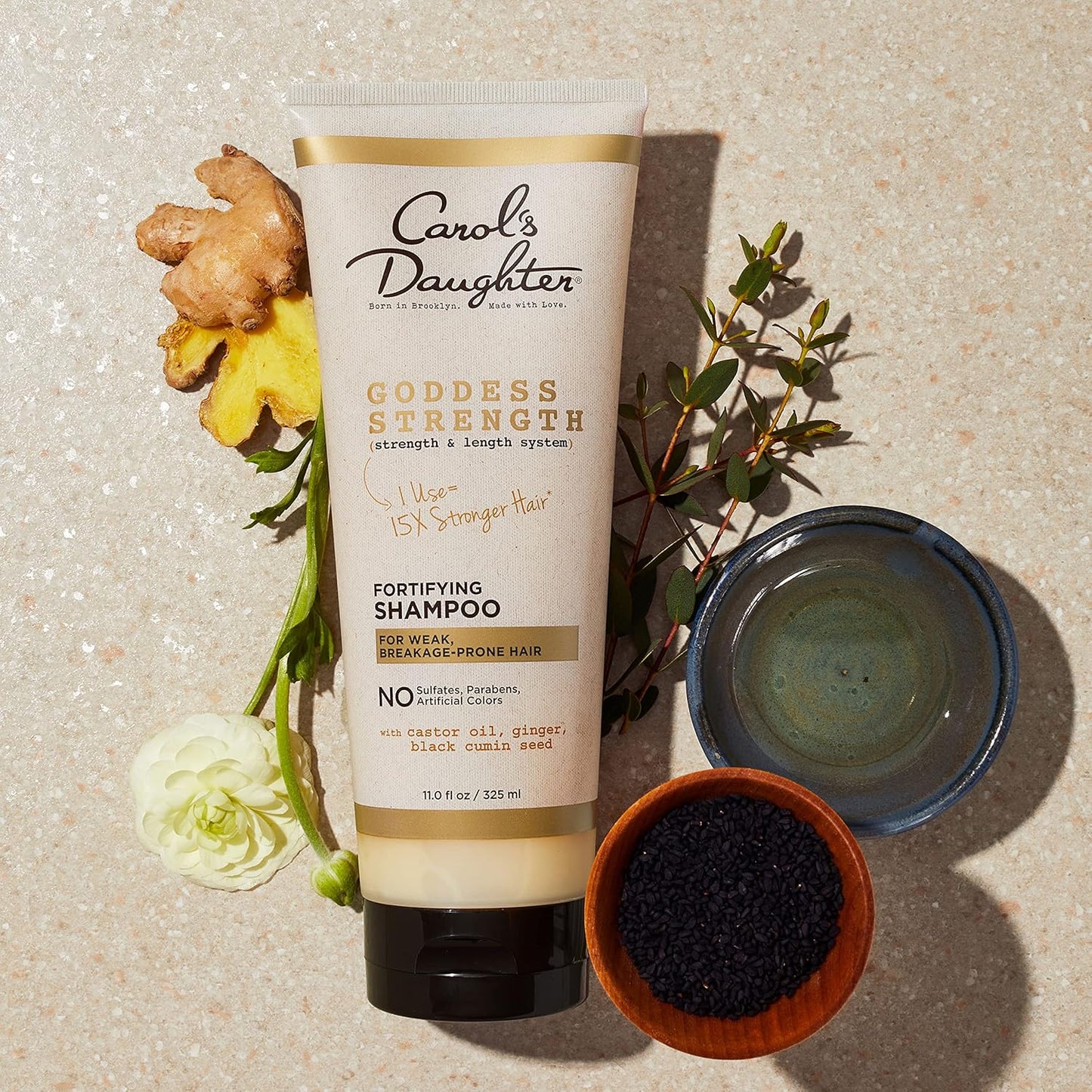 Goddess Strong Bundle: Hair Care Kit with Shampoo, Conditioner, Leave-In Treatment and Scalp Oil, 4 Items