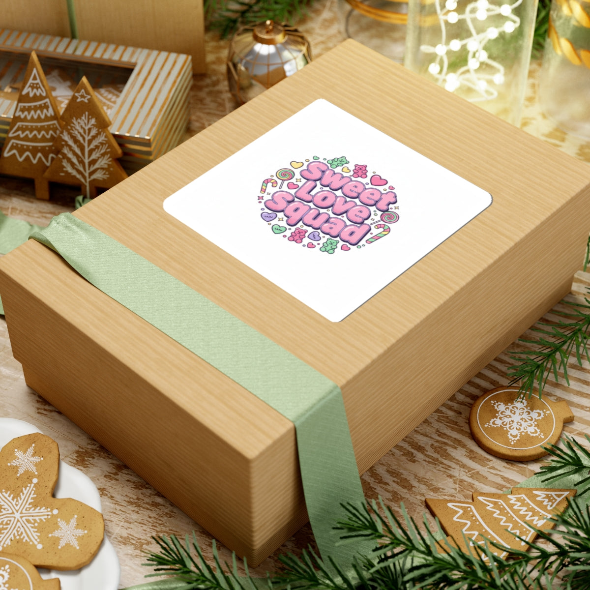 Sweet Love Squad Stickers, Valentine Candycore, Pastel Candy Heart Pattern