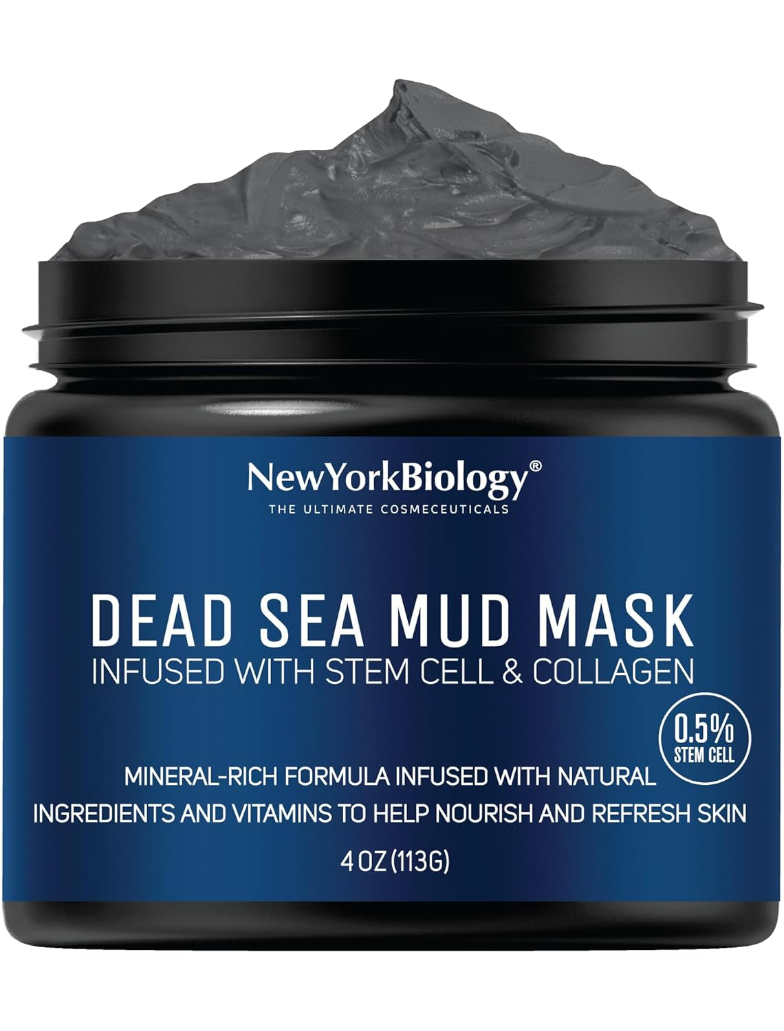New York Biology Dead Sea Mud Mask for Face and Body | Spa Quality Pore Refiner for Oily Skin | Natural Skincare for Women & Men | Tighten Skin for a Healthier Complexion | 8.8 Oz