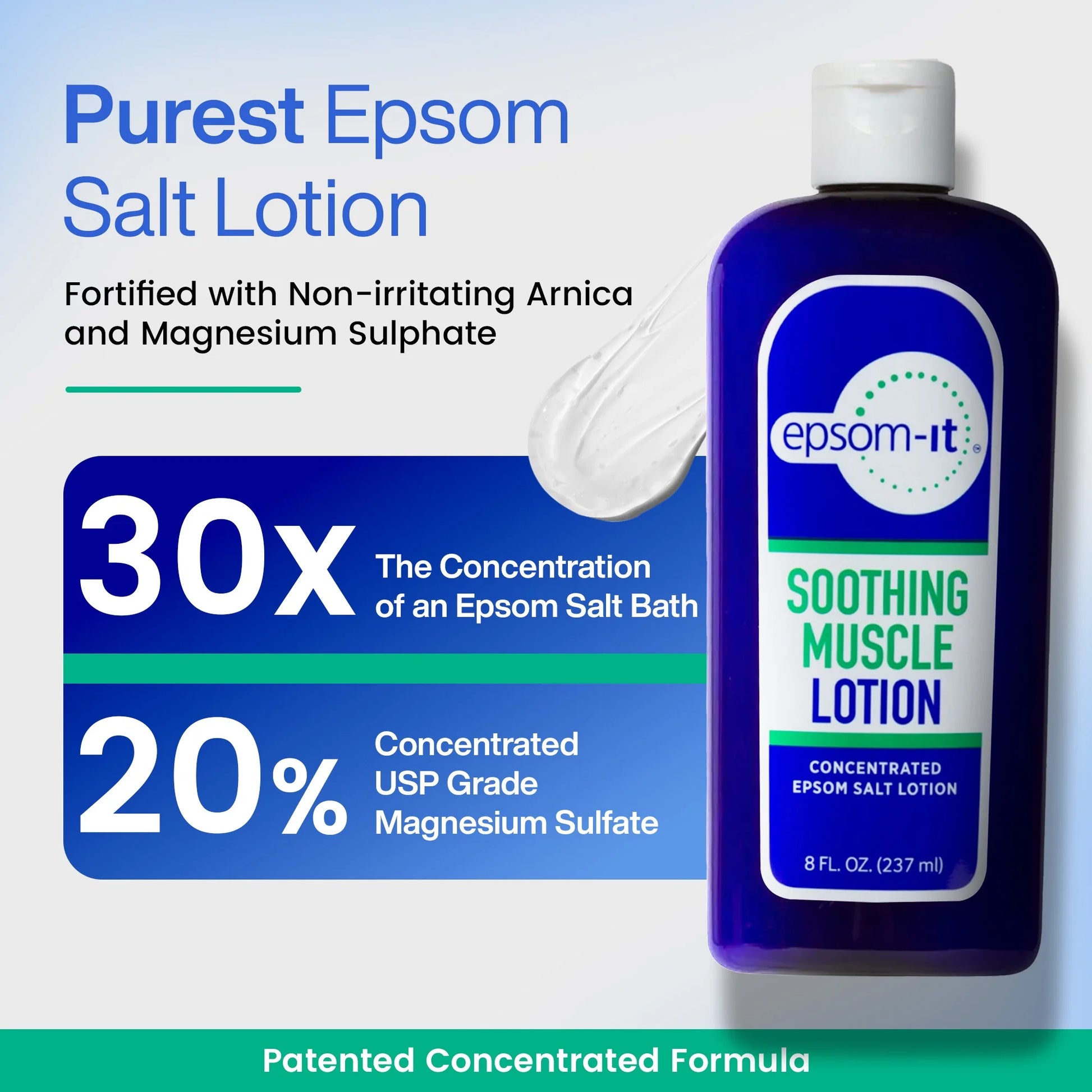 (4 Pack)  Soothing Muscle Lotion with Magnesium Sulfate and Arnica, 8 Oz
