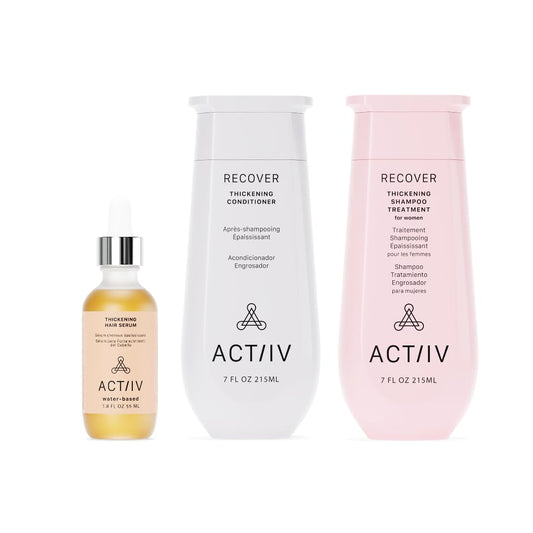 ACTIIV Ultimate Power Trio for Women | Boosts Fuller-Looking Hair, Strengthens, Soothes Scalp, Includes Shampoo, Conditioner & Serum, Vegan, Color-Safe, for All Hair Types