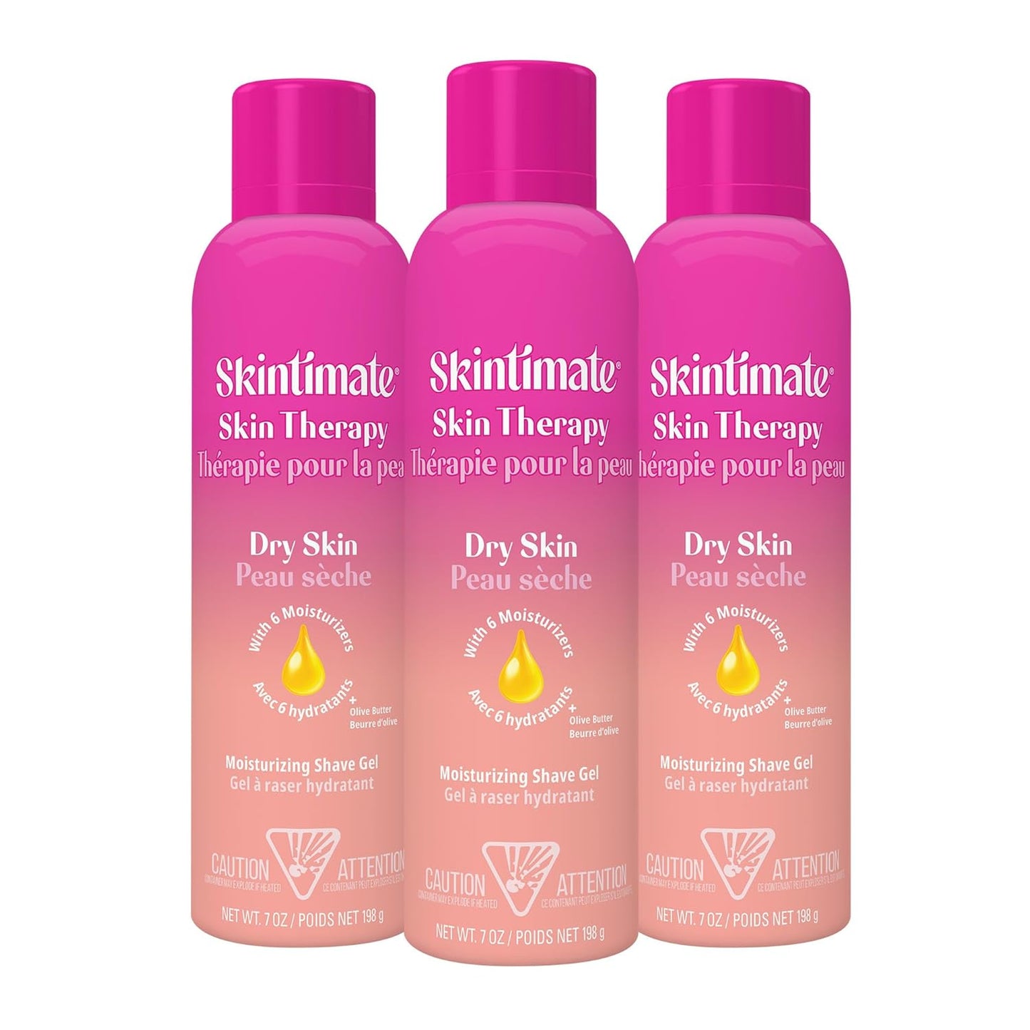 Skin Therapy Dry Skin Shave Gel for Women, 3 Pack |  Shaving Cream for Women, Womens Shaving Cream, Shaving Foam, Womens Shave Gel, Pack of 3, 7Oz Each
