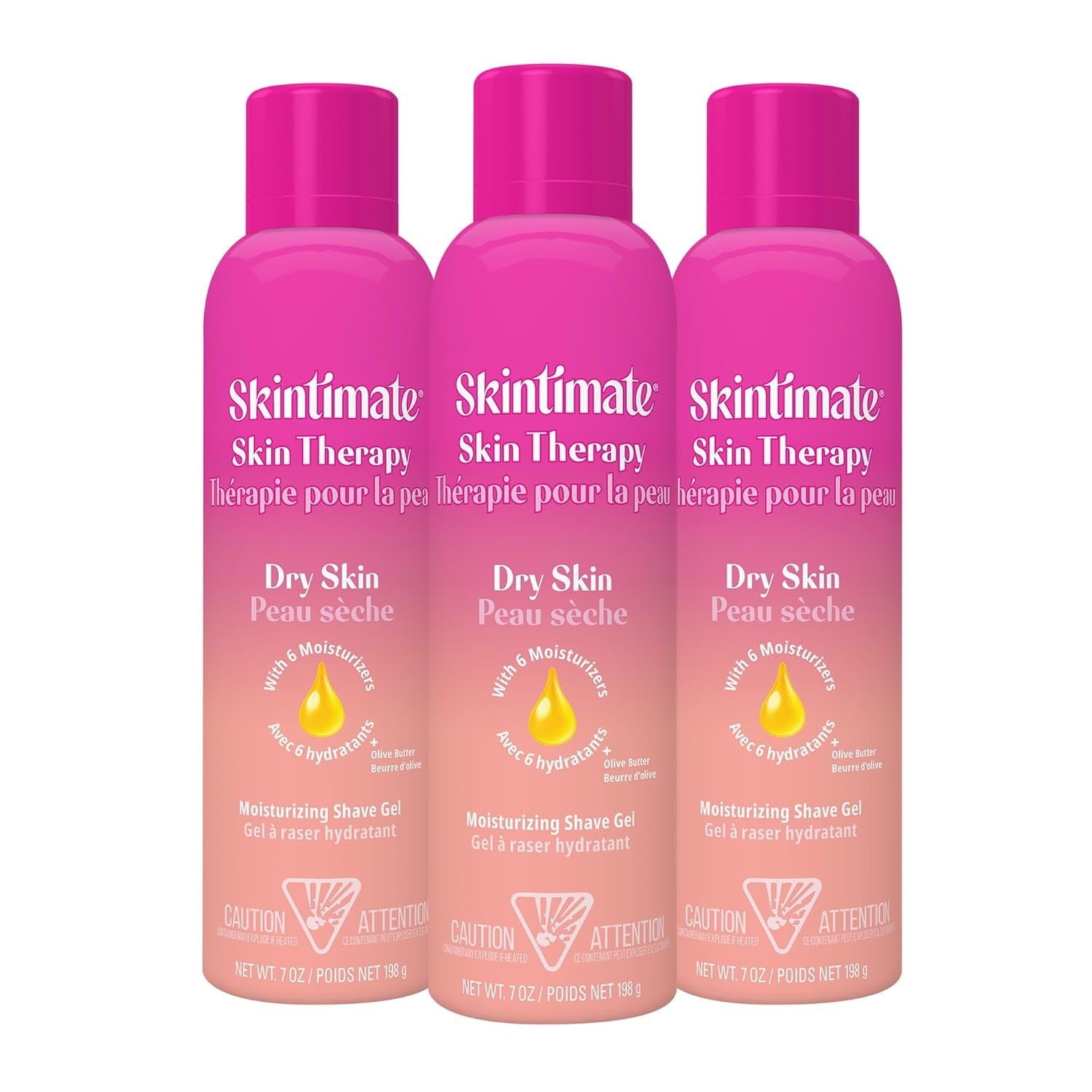 Skin Therapy Dry Skin Shave Gel for Women, 3 Pack |  Shaving Cream for Women, Womens Shaving Cream, Shaving Foam, Womens Shave Gel, Pack of 3, 7Oz Each