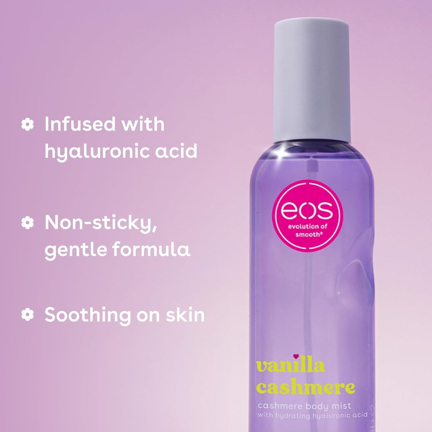 Cashmere Body Mist, Vanilla Cashmere, Soft Musk, Cozy Caramel, Hair Mist, Body Spray for Women Moisturizing, Hyaluronic Acid, Vanilla Body Spray, Vegan, Cruelty-Free, 6 Fl Oz