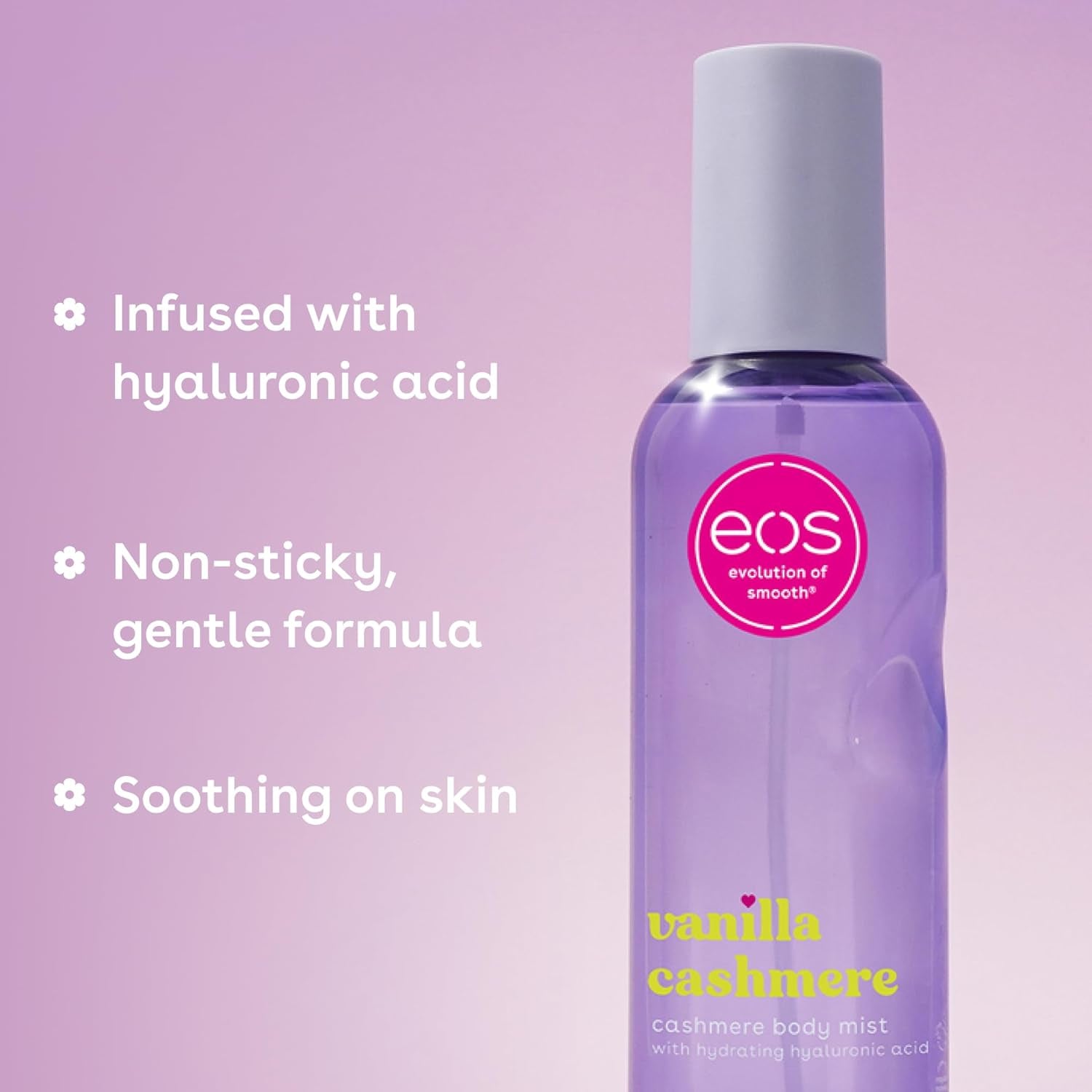 Cashmere Body Mist, Vanilla Cashmere, Soft Musk, Cozy Caramel, Hair Mist, Body Spray for Women Moisturizing, Hyaluronic Acid, Vanilla Body Spray, Vegan, Cruelty-Free, 6 Fl Oz