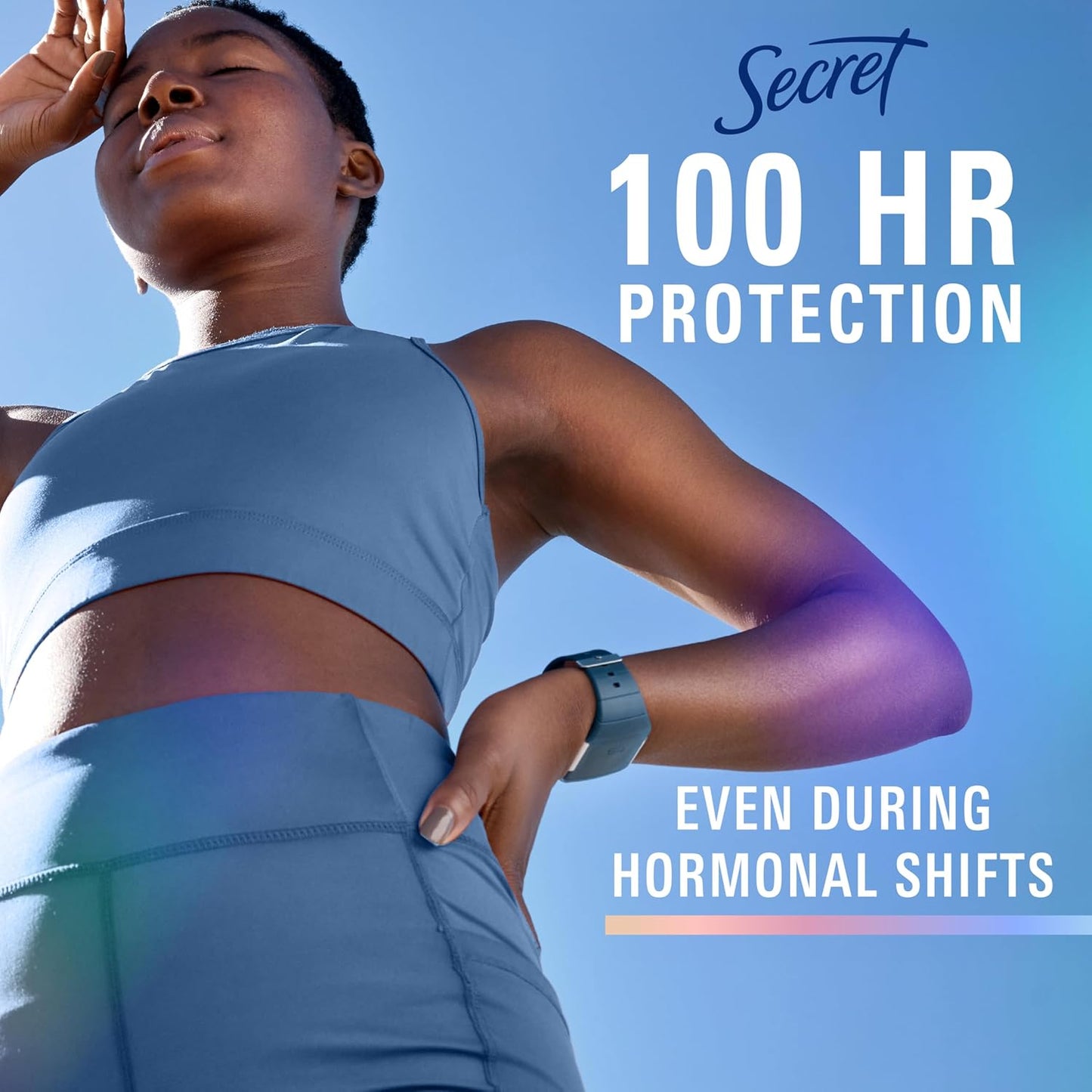 Clinical Strength Antiperspirant Deodorant for Women, 100Hr Sweat & Odor Protection, 3X Stress Protection with Hyaluronic Acid, PH Balanced, Invisible Solid, Completely Clean Scent, 2.6 Oz