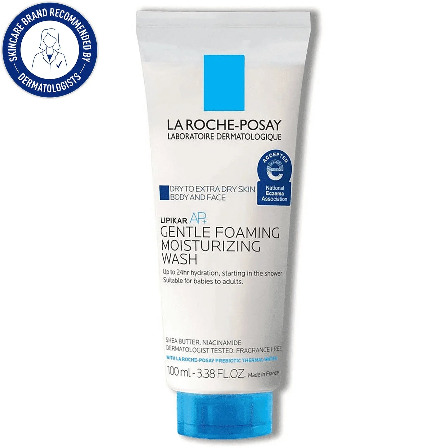 Lipikar AP+ Moisturizing Body & Face Wash, 3.38 Fl Oz