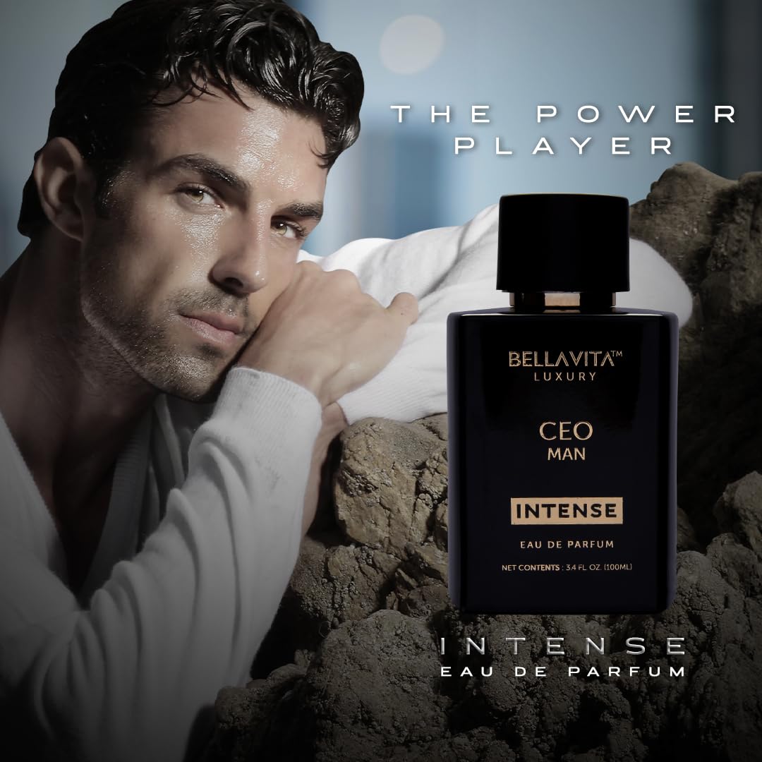 Bellavita Luxury G.O.A.T. Eau de Parfum | 100 ml (3.4 fl.oz.) | Perfume for Men | Citrus, Bergamot, Patchouli, and Vetiver Notes | Long Lasting Men's Fragrance | Gift for father's Day