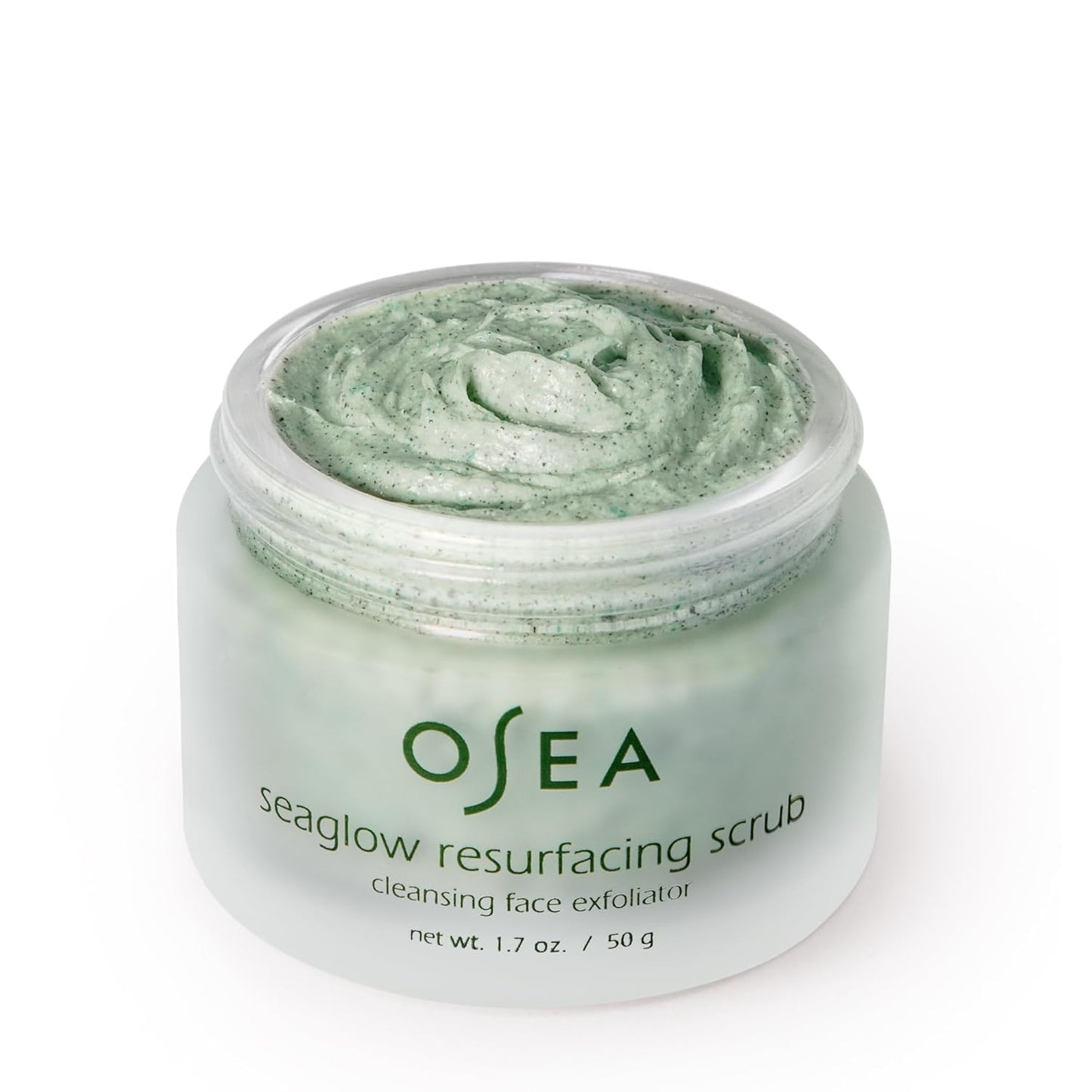 Seaglow Resurfacing Face Cleanser and Scrub 1.7 Oz - 2-In1- for All Skin Types - Facial Exfoliator and Cleanser - Clean Beauty - Vegan Skincare