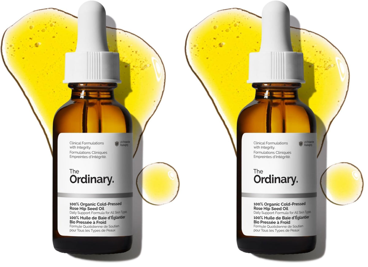 The Ordinary 100% Organic Cold-Pressed Rose Hip Seed Oil, Addresses Signs of Aging by Improving the Appearance of Uneven Skin Tone, Supporting Skin Elasticity, 1 Fl Oz