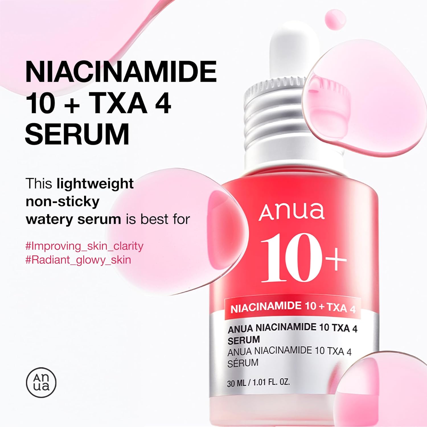 3-Step Glass Skin Beginner Set, Oil Cleanser and Face Wash with Facial Serum, Double Cleansing Daily Routine with Niacinamide, Korean Skin Care Set