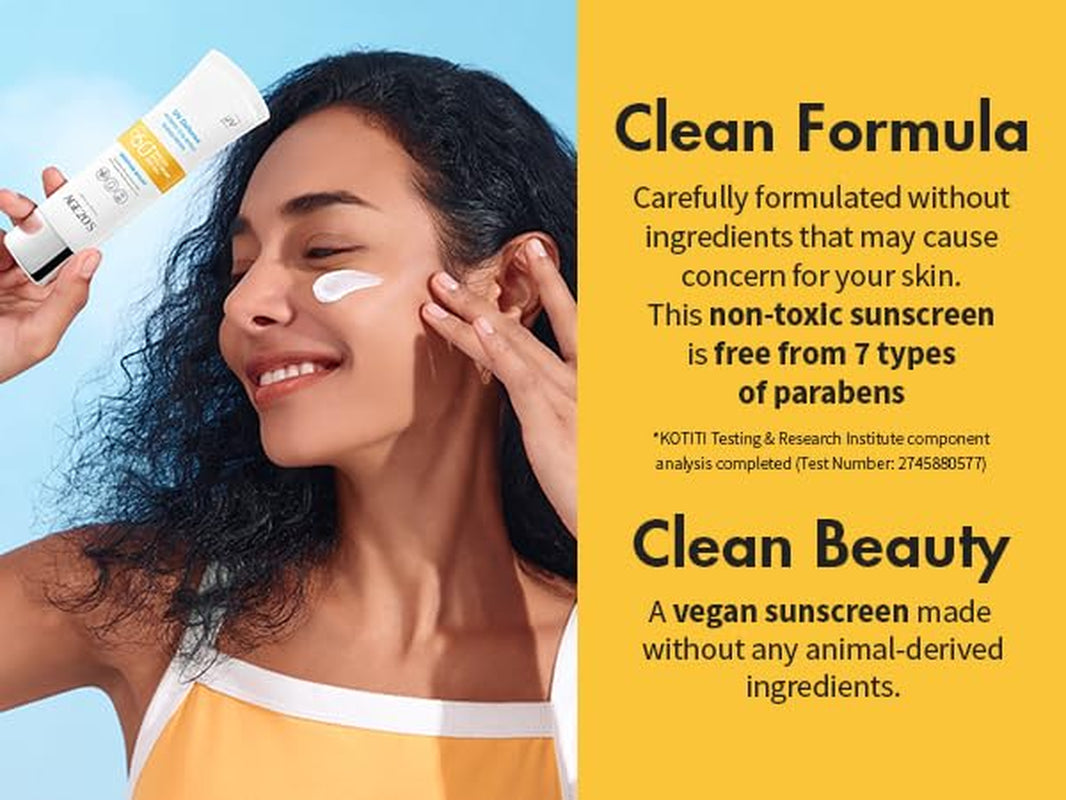 UV Defense Hydro Calming Sunscreen SPF 60+ | Korean Sunscreen | Moisturizing Creamy Formula, No White Cast, Lightweight Finish | Green Tea + Aloe Vera | Dermatest Excellent | 1.69 Fl.Oz*1