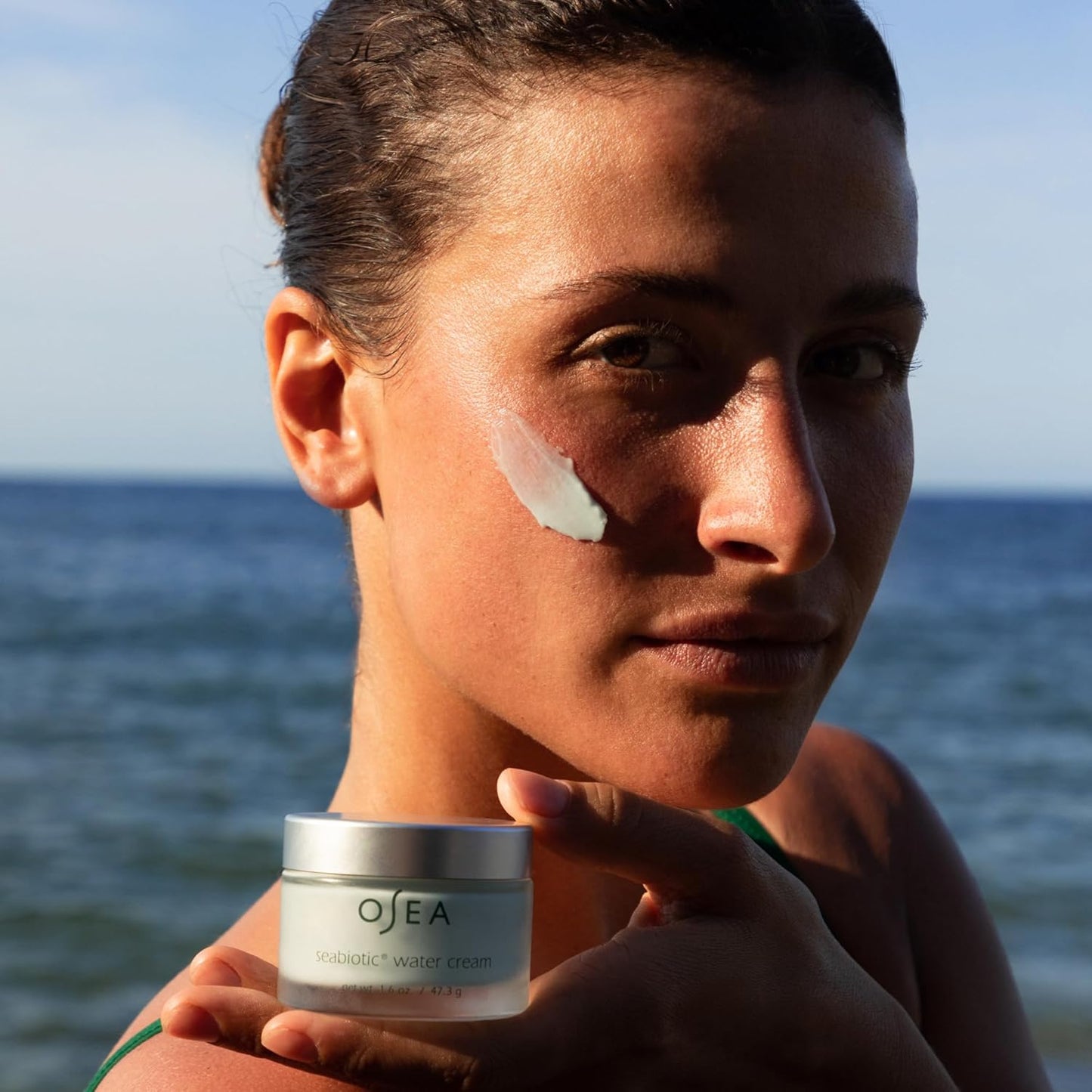 Seabiotic Water Cream 1.6 Oz - Water-Based Face Cream with Squalene, Prebiotic & Probiotic Moisturizer - Clean Beauty - Vegan Face Moisturizer - Weightless Hydration