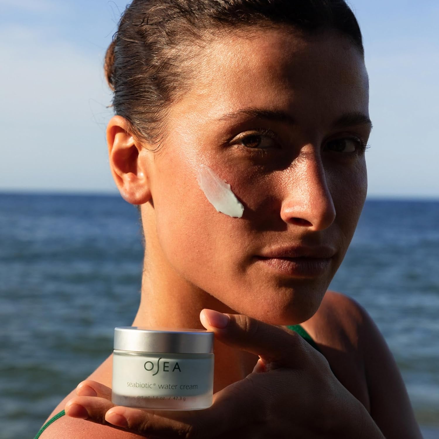 Seabiotic Water Cream 1.6 Oz - Water-Based Face Cream with Squalene, Prebiotic & Probiotic Moisturizer - Clean Beauty - Vegan Face Moisturizer - Weightless Hydration