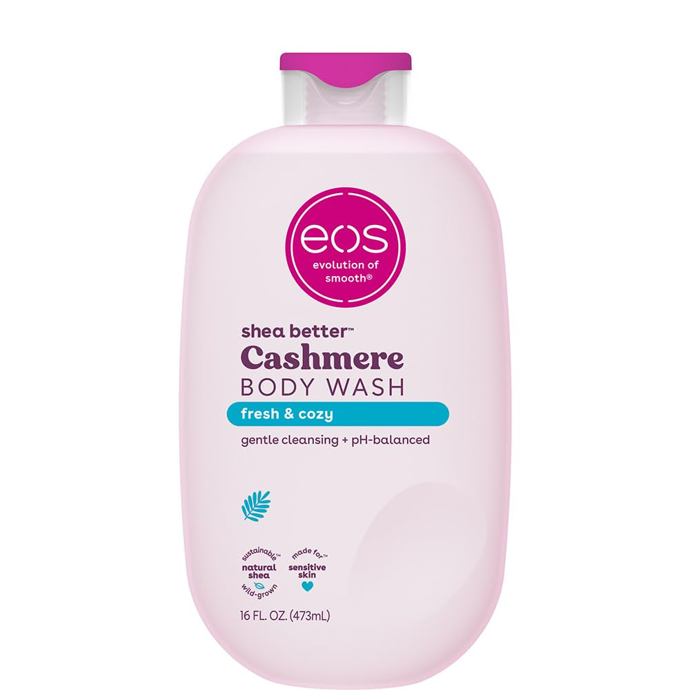 Body Wash, Vanilla, Moisturizing Creamy Gel Formula with Shea Butter, Glycerin, Vitamin E, Ph Balanced, Sensitive Skin, Vegan, 16 Fl Oz