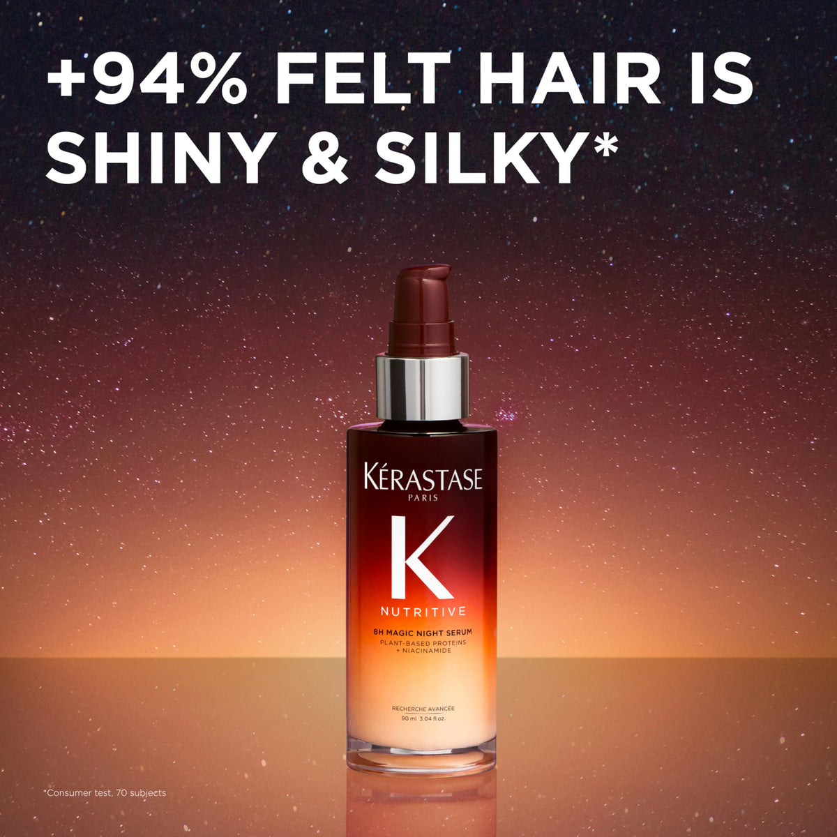 Kerastase Nutritive 8H Magic Night Serum - Overnight Treatment for Dry Hair, Enhances Shine, Nourishes and Reduces Frizz, With Plant-Based Proteins