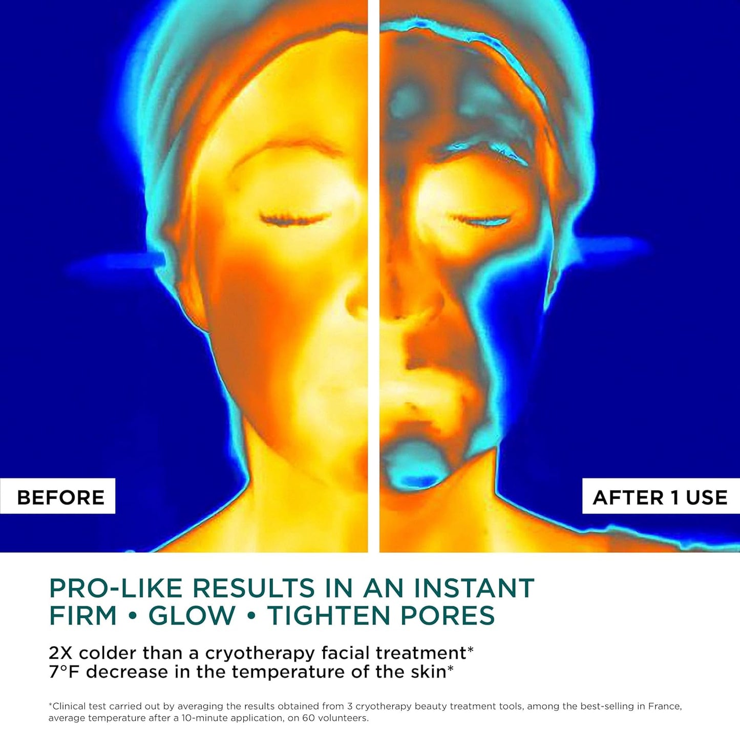 Cryo-Flash Face Mask | Visible Lift Effect in 10 Minutes* | Visibly Minimizes Pores | Boosts Radiance | Pro like Results | All Skin Types