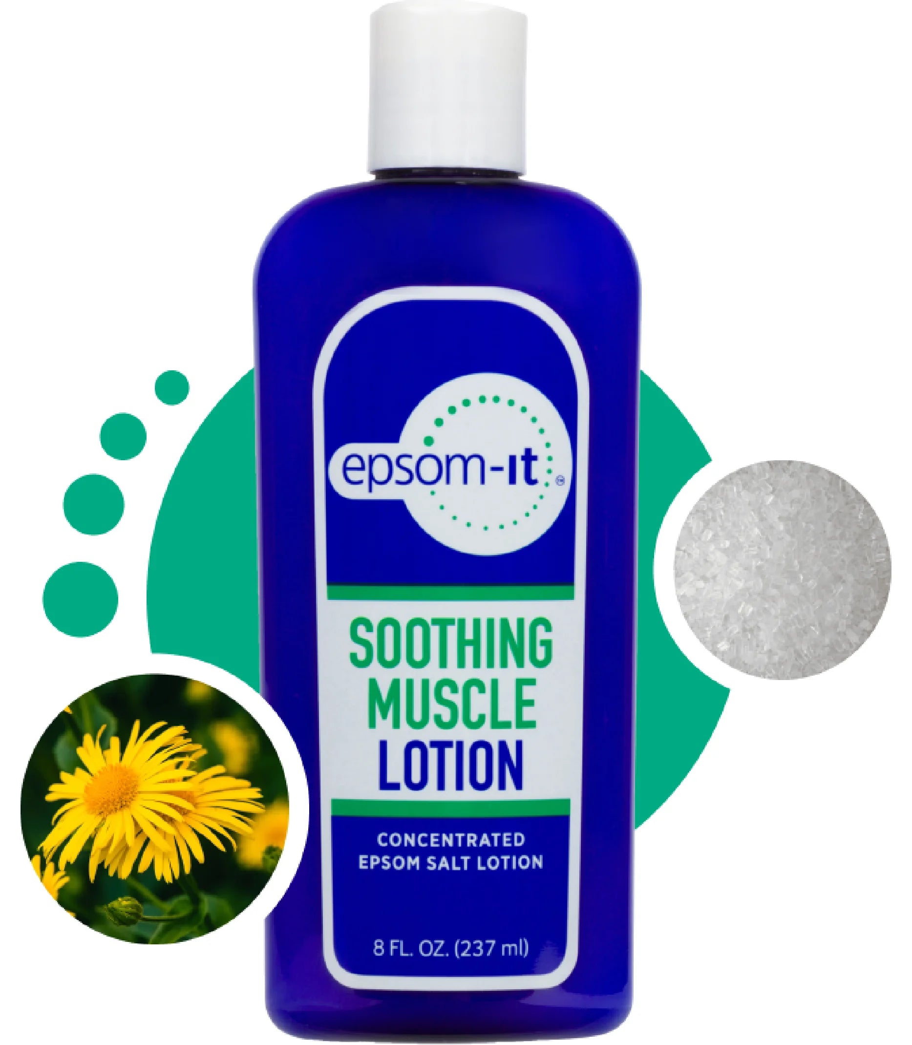 (4 Pack)  Soothing Muscle Lotion with Magnesium Sulfate and Arnica, 8 Oz