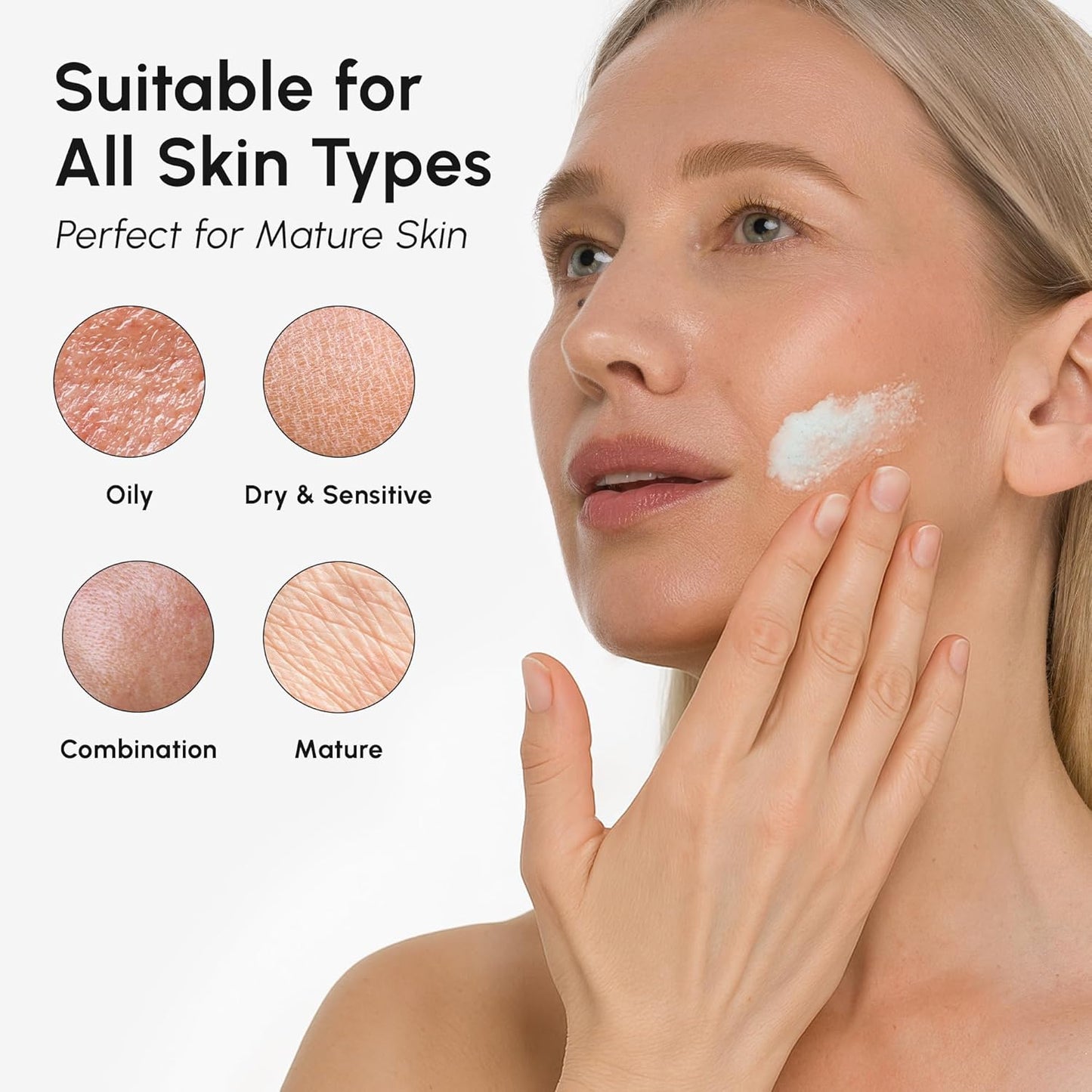 Face Exfoliator – Microdermabrasion Facial Scrub & Exfoliating Face Wash for Women – Collagen & Glycolic Acid – Gentle Scrub and Exfoliant – Men Exfoliating Scrubber – Exfoliante Facial Cleanser