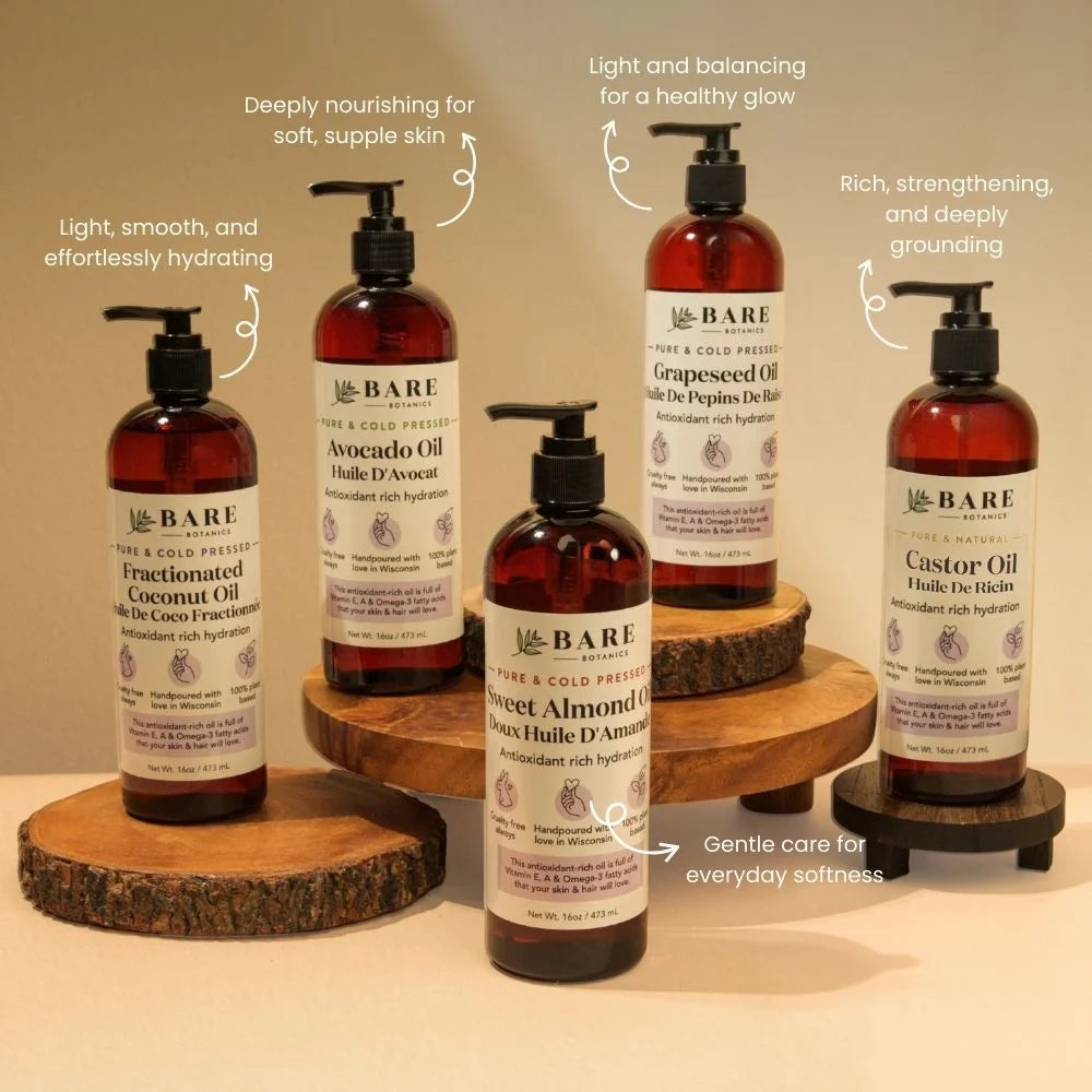 Expeller-Pressed Golden Castor Oil Body Oil 16 Oz