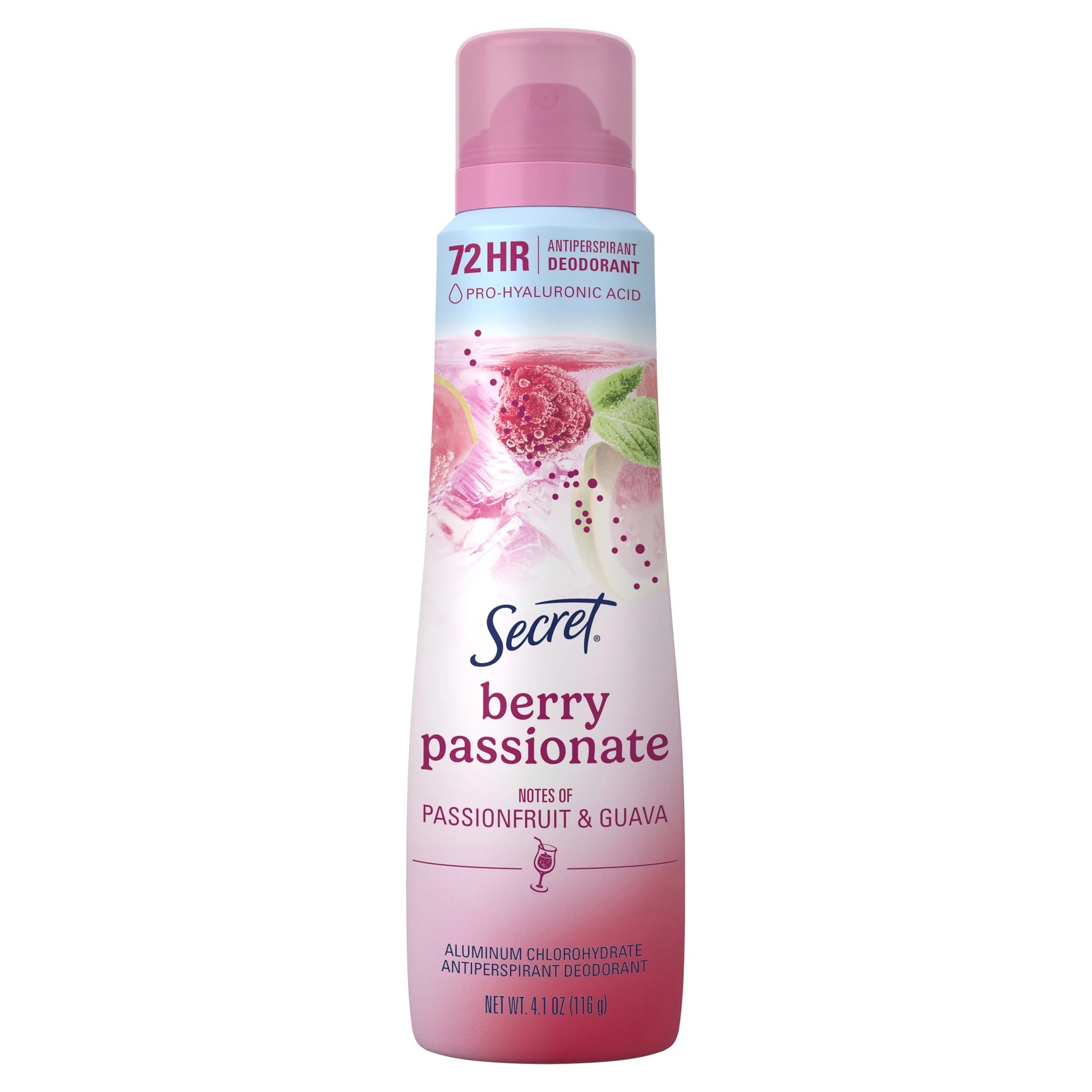 Dry Spray Antiperspirant Deodorant for Women, Berry Passionate, 4.1Oz