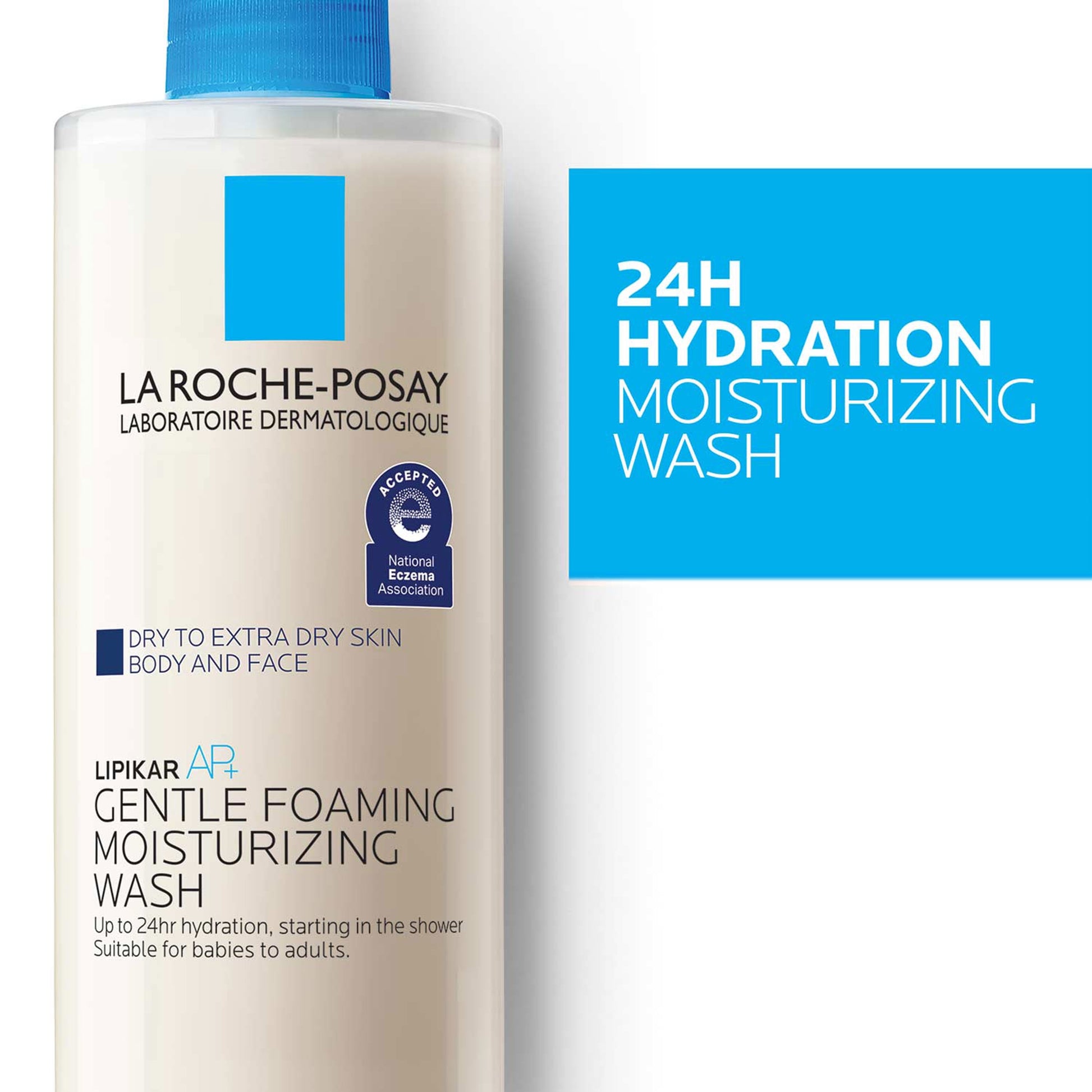 Lipikar AP+ Moisturizing Body & Face Wash, 3.38 Fl Oz