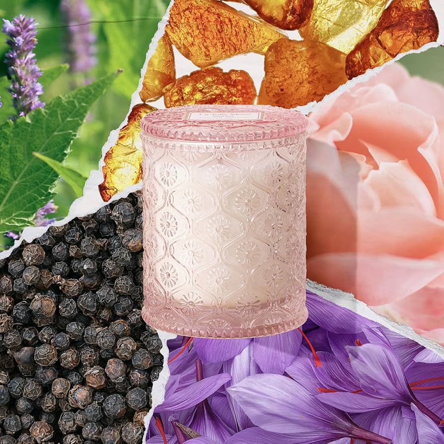 Santal Rose Candle (Saffron, Rose & Leather)