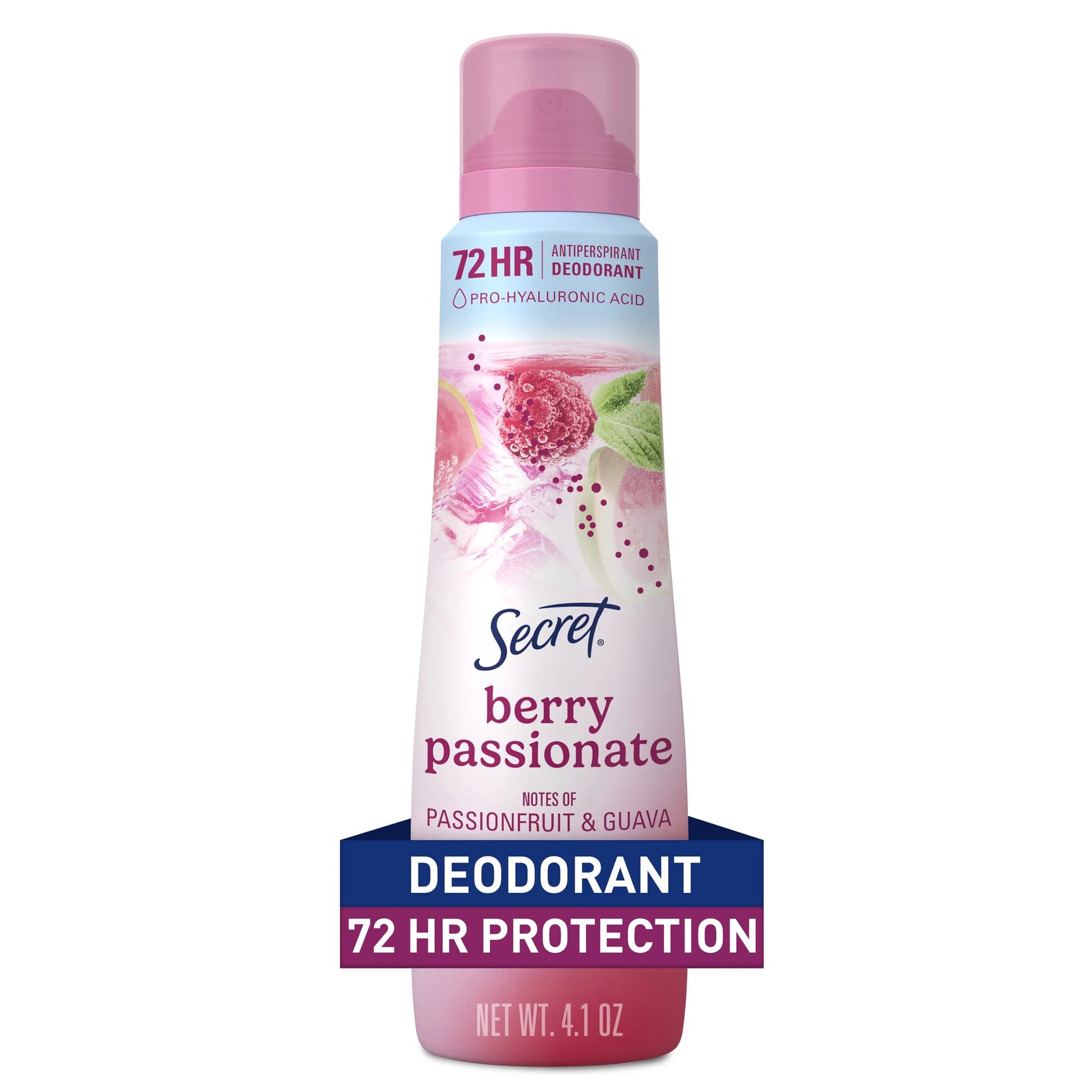 Dry Spray Antiperspirant Deodorant for Women, Berry Passionate, 4.1Oz