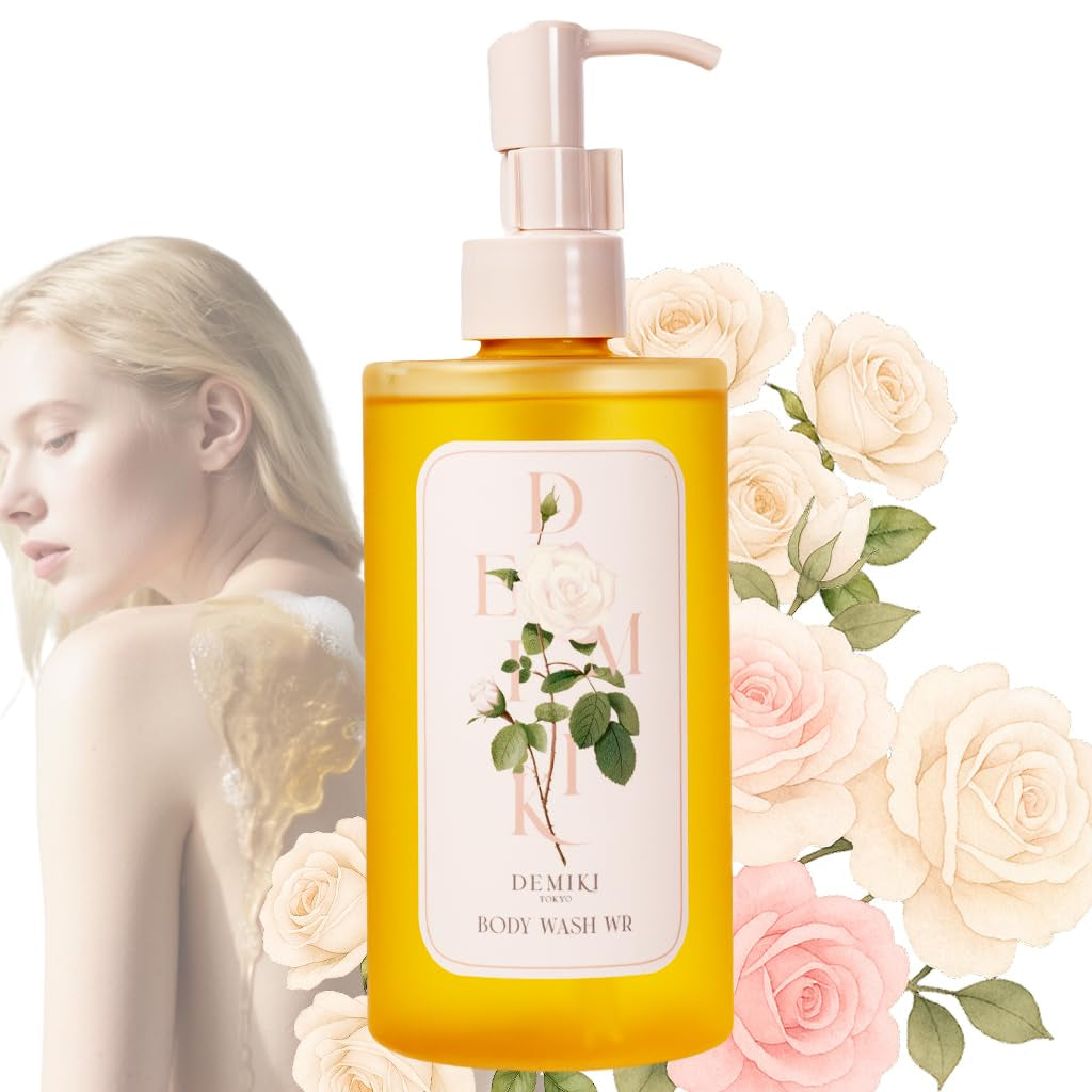 Body Wash Women Moisturizing Sensitive Skin, White Rose Scent Shower Gel Body Wash for Women, Winter Hydration Care, Sulfate-Free, Paraben-Free, Dye-Free, 10 Fl Oz