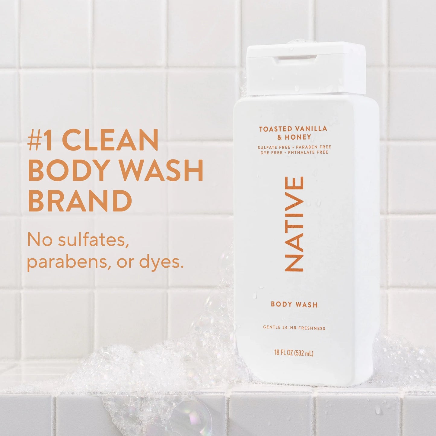 Body Wash Toasted Vanilla & Honey, 18Oz