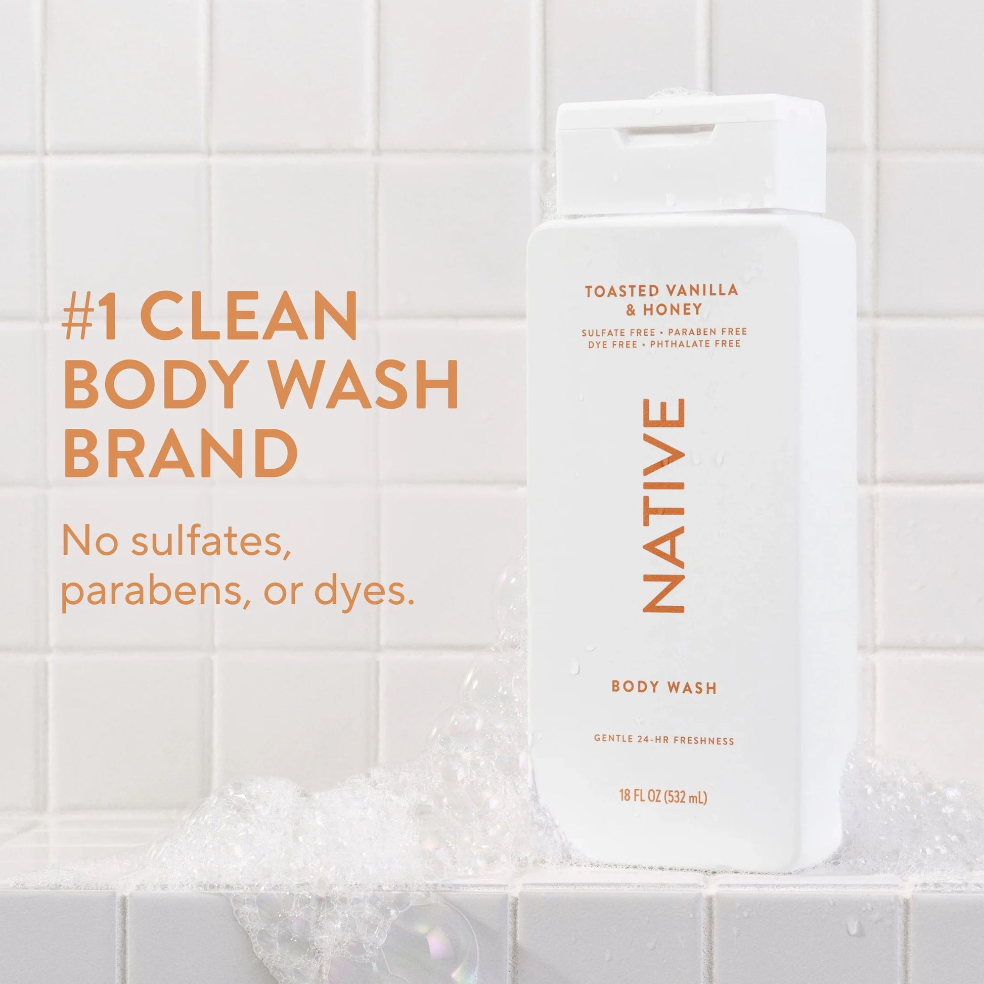 Body Wash Toasted Vanilla & Honey, 18Oz