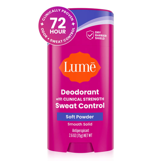 Deodorant plus Sweat Control - Smooth Solid Stick - Clinical Strength Antiperspirant - Soft Powder - 2.6Oz