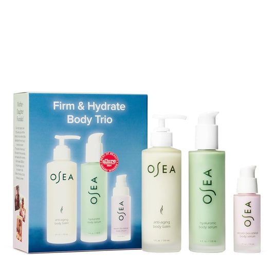 Firm & Hydrate Body Trio – Firming & Hydrating Gift Set with Anti-Aging Balm, Hyaluronic Serum & Travel Size Dream Bio-Retinol Serum