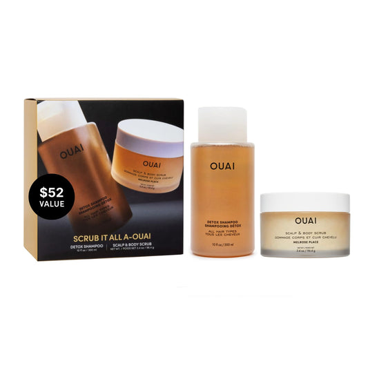 Hair Care Set - Clarifying Shampoo & Exfoliating Scalp Scrub - Deep Cleansing & Balancing - Hair Care Kit with Detox Shampoo & Travel Size Sugar Scrub for Scalp (2 Count)