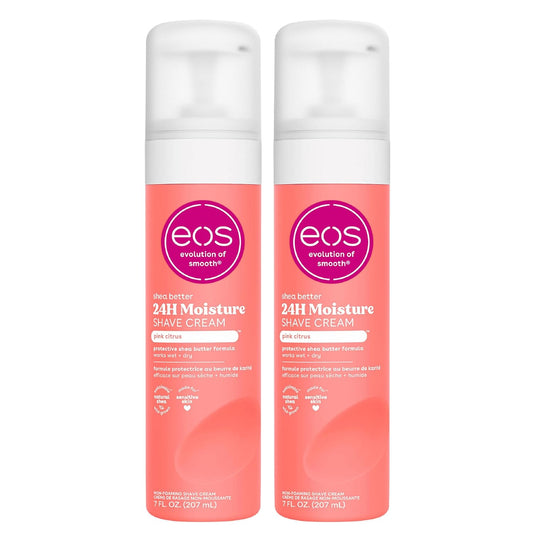 Shea Better Shave Cream- Pink Citrus, Shea Butter Skincare, Shaving Cream for Women, 7 Fl Oz, 2-Pack