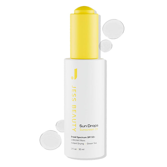 | Face Sunscreen Sun Drops SPF 50 Skin Care Oil with Camellia Sinensis & Squalane | Skincare Fast Drying 1 Fl. Oz