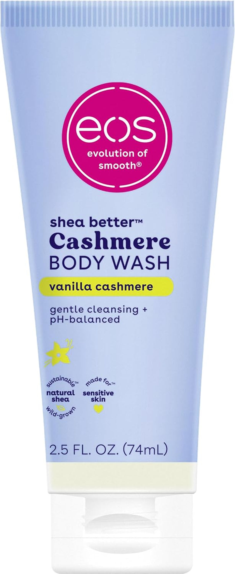 Body Wash, Vanilla, Moisturizing Creamy Gel Formula with Shea Butter, Glycerin, Vitamin E, Ph Balanced, Sensitive Skin, Vegan, 16 Fl Oz