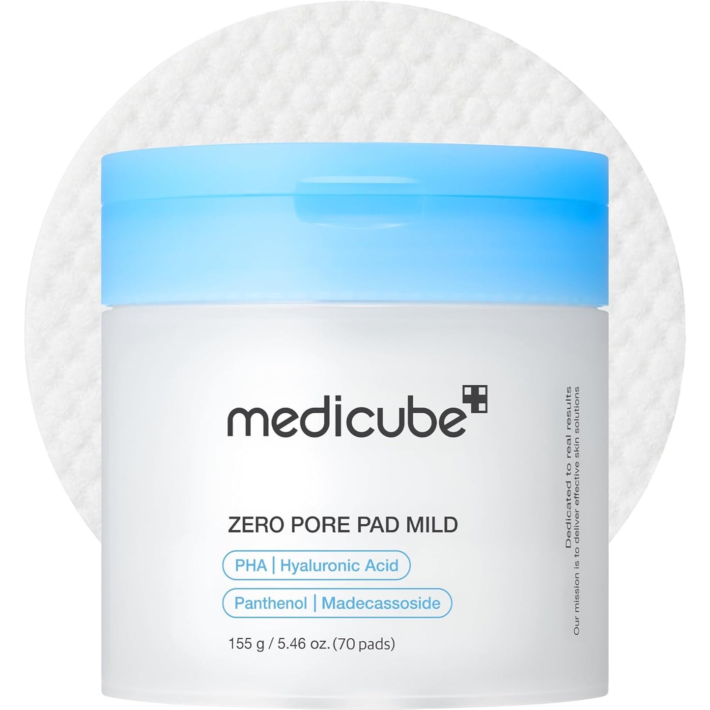 Toner Pads Zero Pore Pad 2.0 | Dual-Textured Facial Pad for Exfoliation and Pore Care with 4.5% AHA Lactic Acid, 0.45% BHA Salicylic Acid | Ideal for All, Korean Skin Care, 70 Pads (1 Pack)