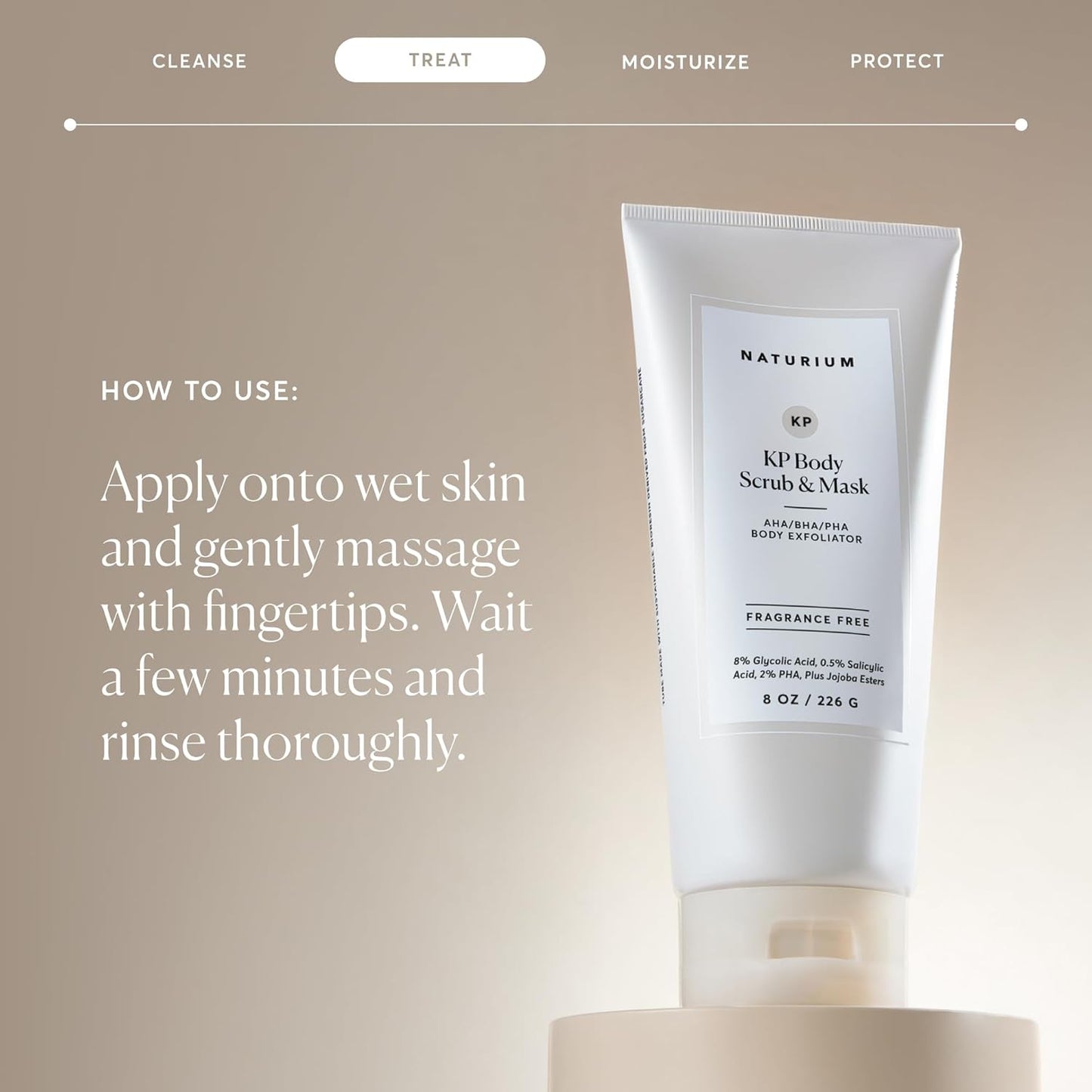 KP Body Scrub & Mask for Keratosis Pilaris, Bump Eraser Shower Scrub & Exfoliator for Skin, 8 Oz