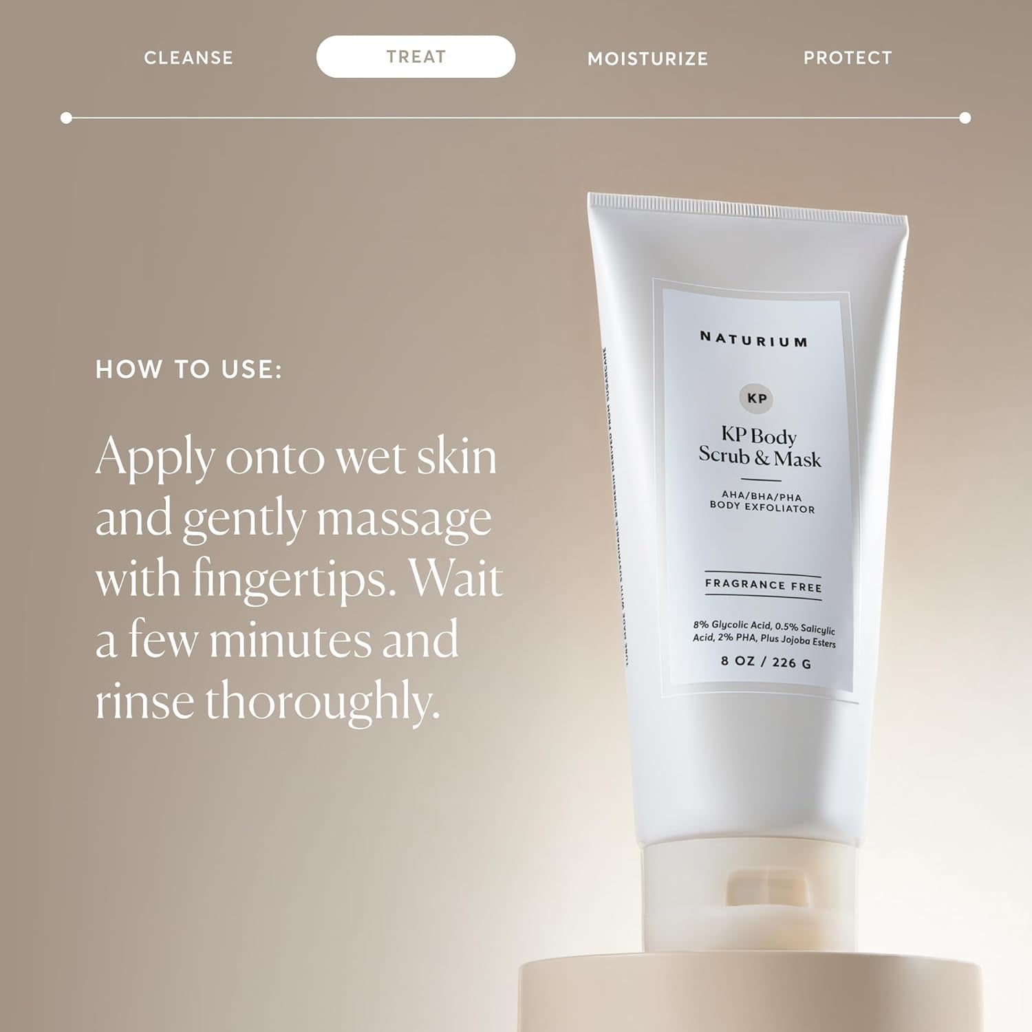 KP Body Scrub & Mask for Keratosis Pilaris, Bump Eraser Shower Scrub & Exfoliator for Skin, 8 Oz