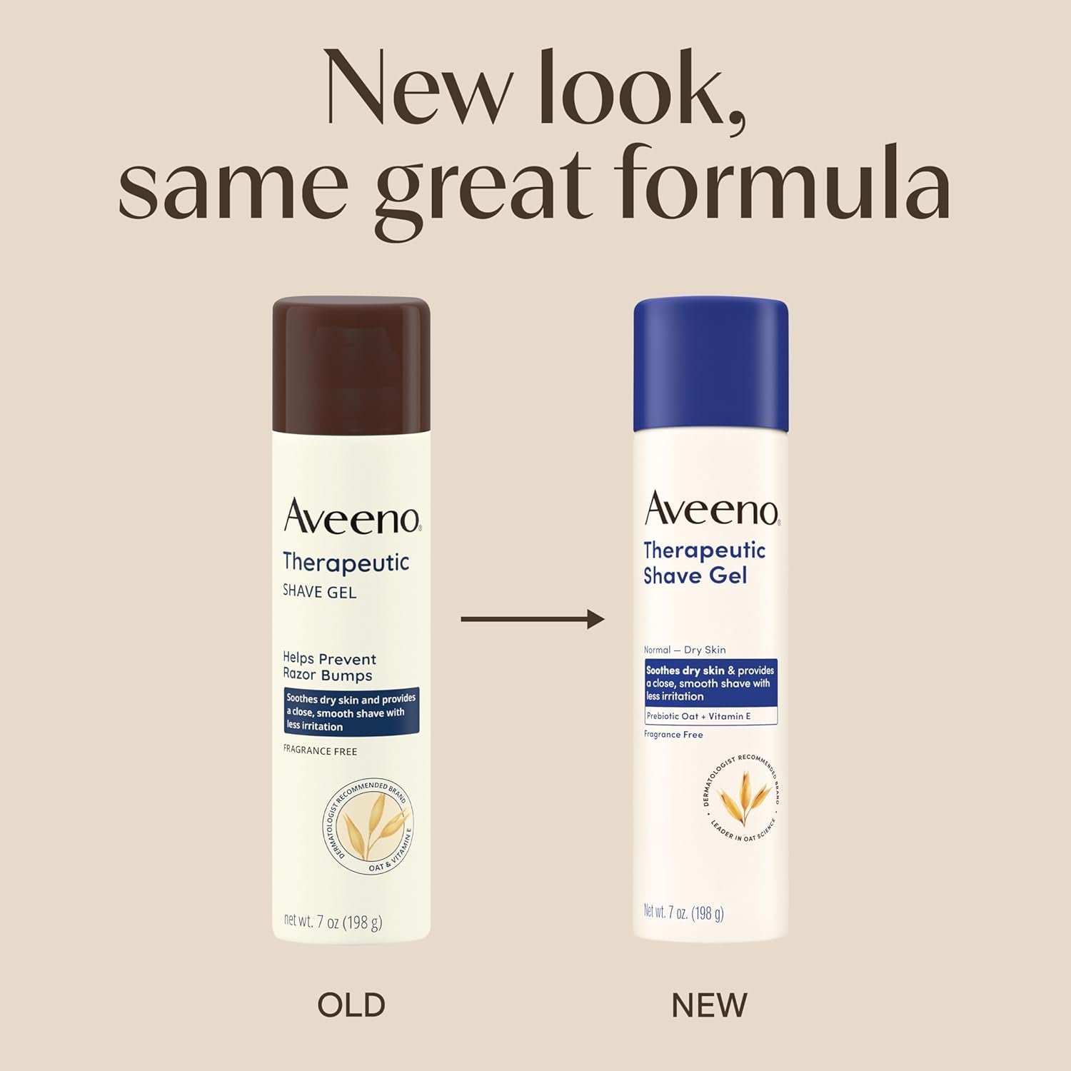 Aveeno Therapeutic Shave Gel with Oat and Vitamin E to Help Prevent Nicks and Cuts, Soothes Dry Skin and Provides a Close, Smooth Shave with Less Irritation, Fragrance-Free, 7 Oz