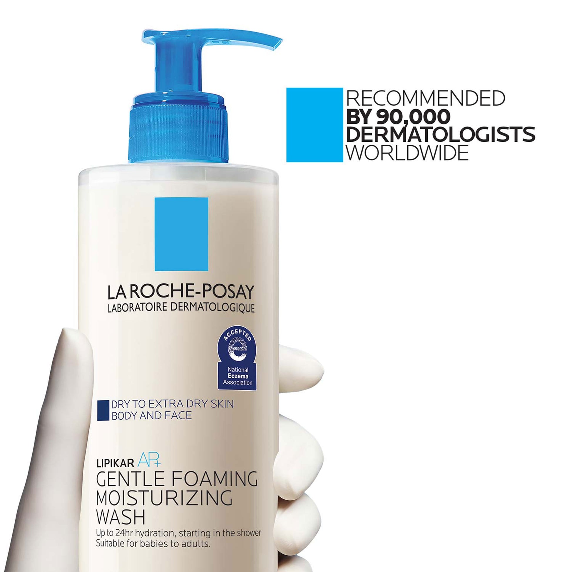 Lipikar AP+ Moisturizing Body & Face Wash, 3.38 Fl Oz
